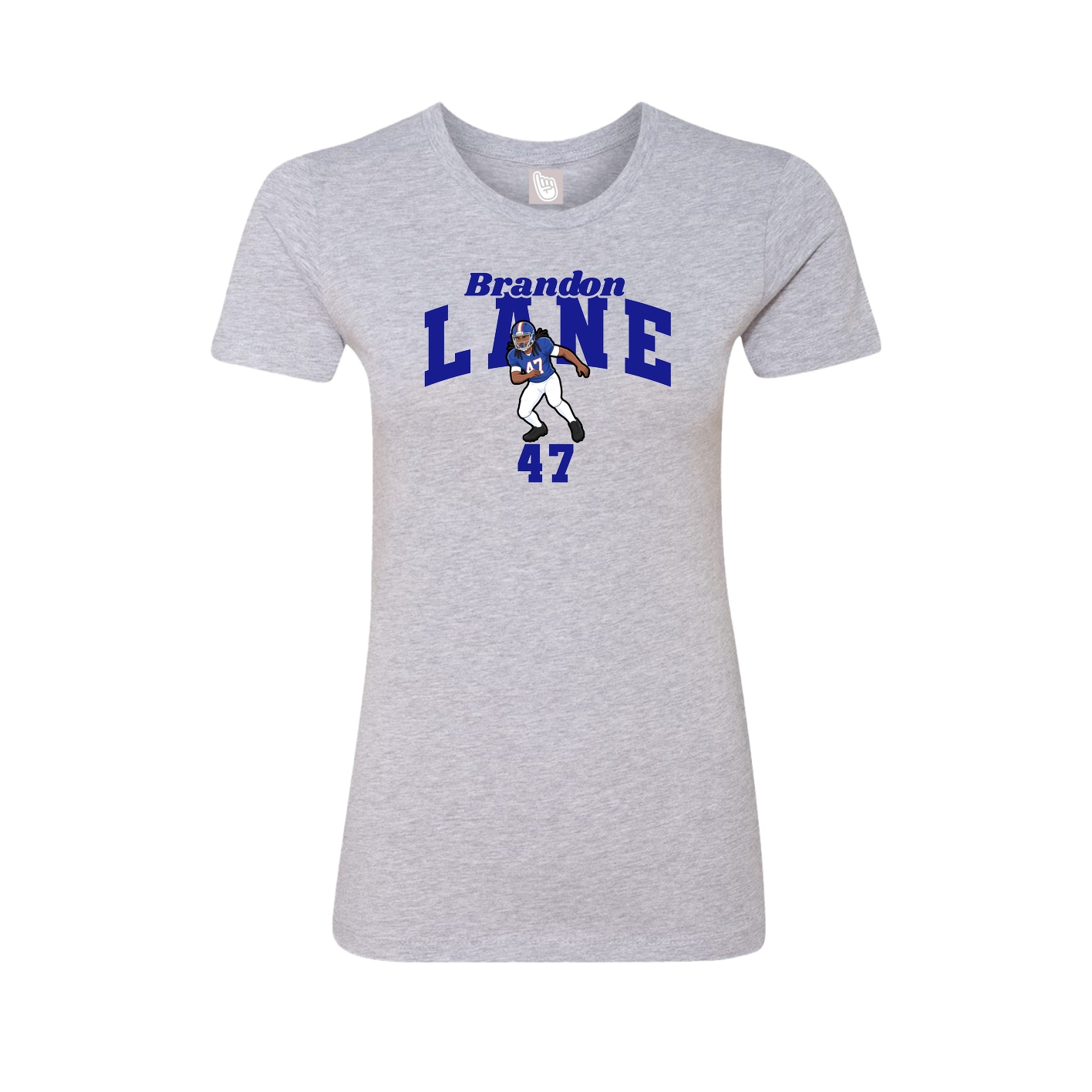 Fitted Women's Tee — Signature Arch in Grey