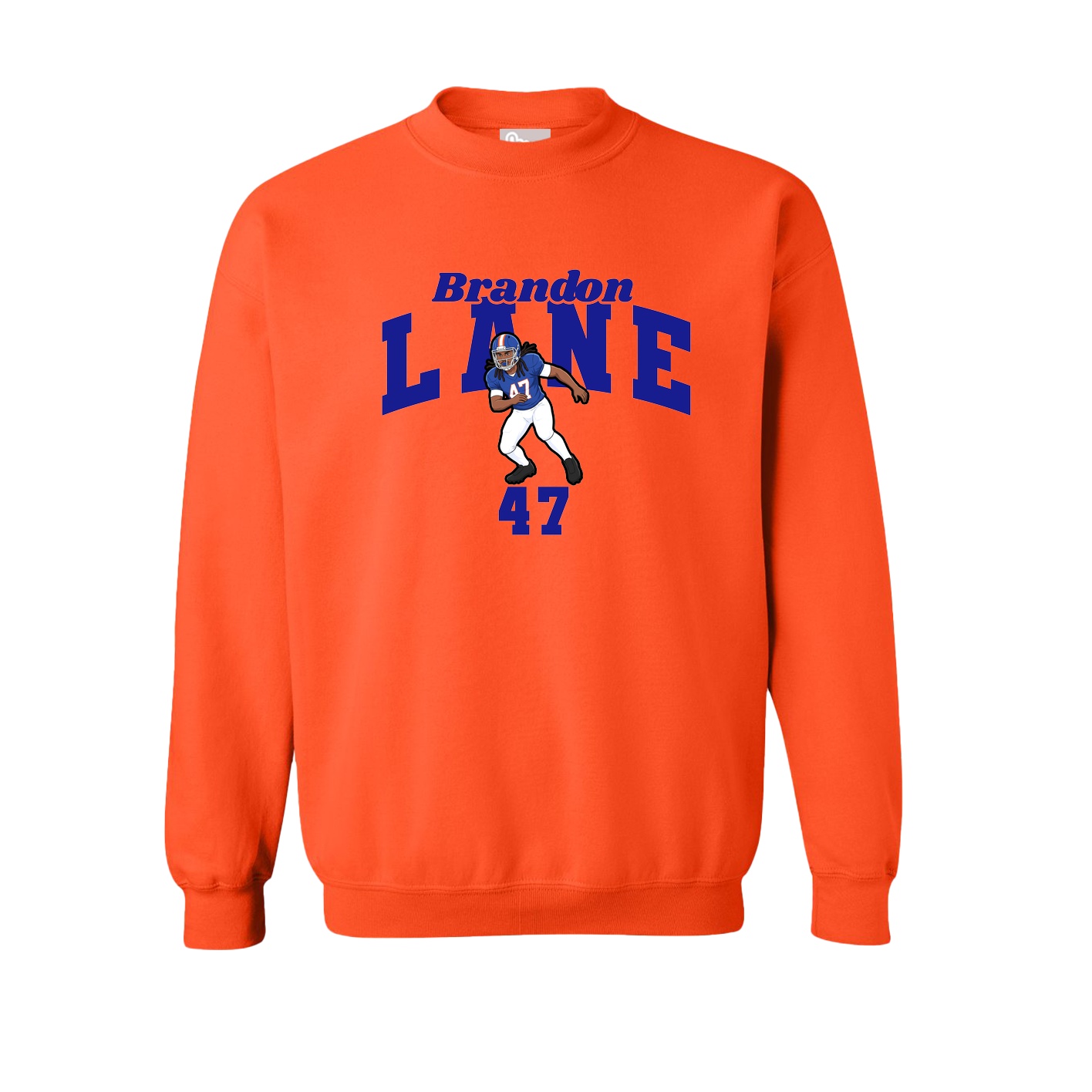 Fleece Crew — Signature Arch in Orange