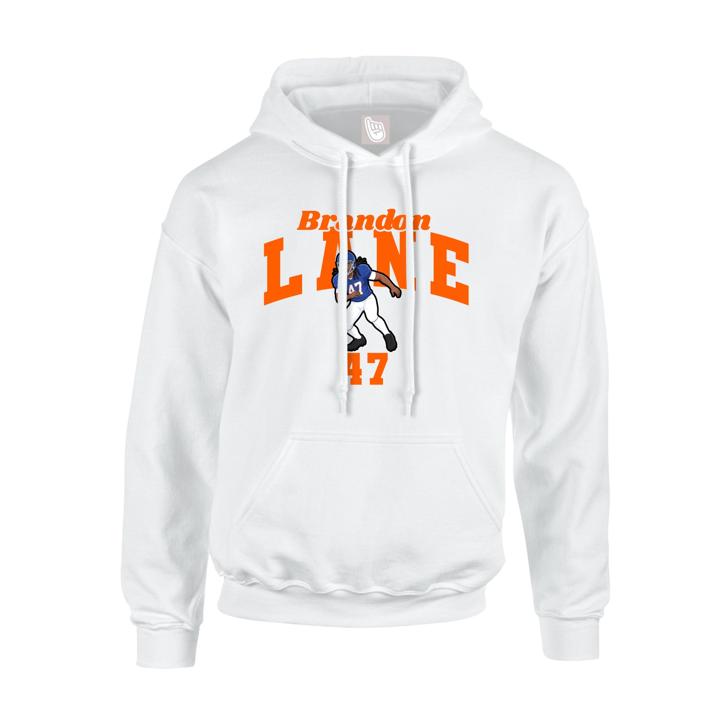 Youth Hoodie — Signature Arch in White