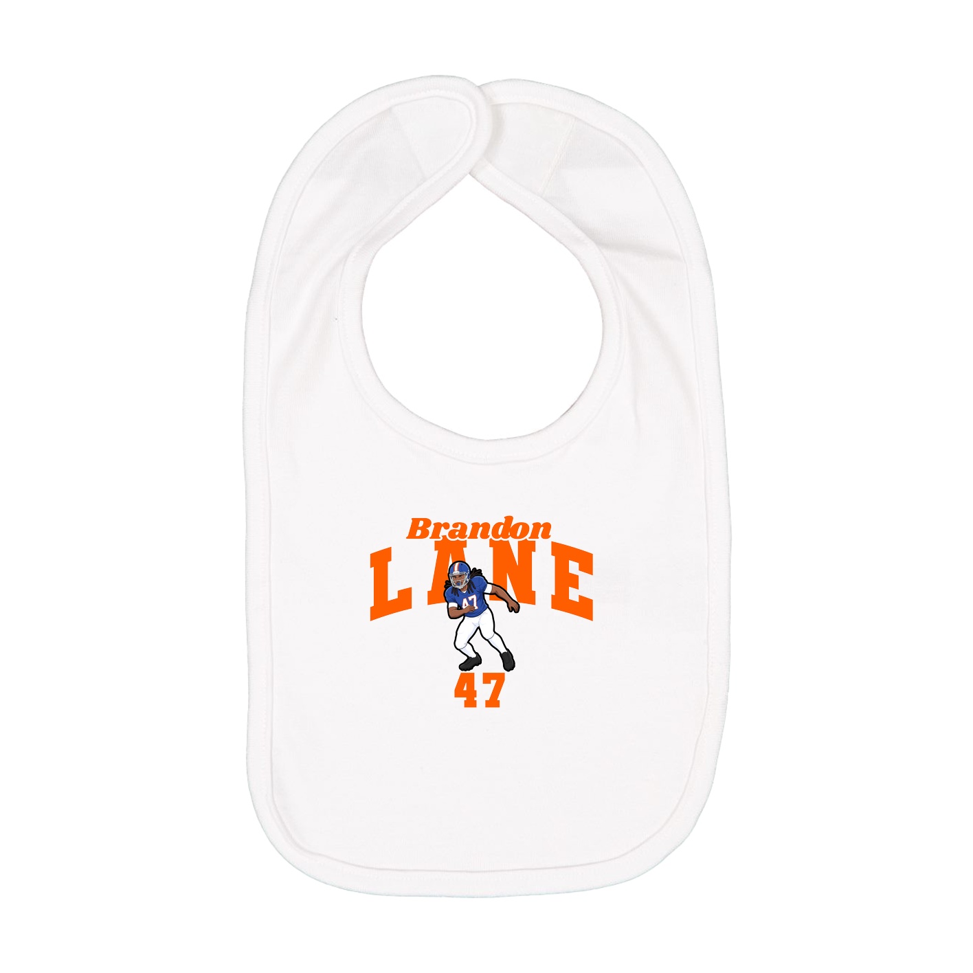 Infant Bib — Signature Arch in White