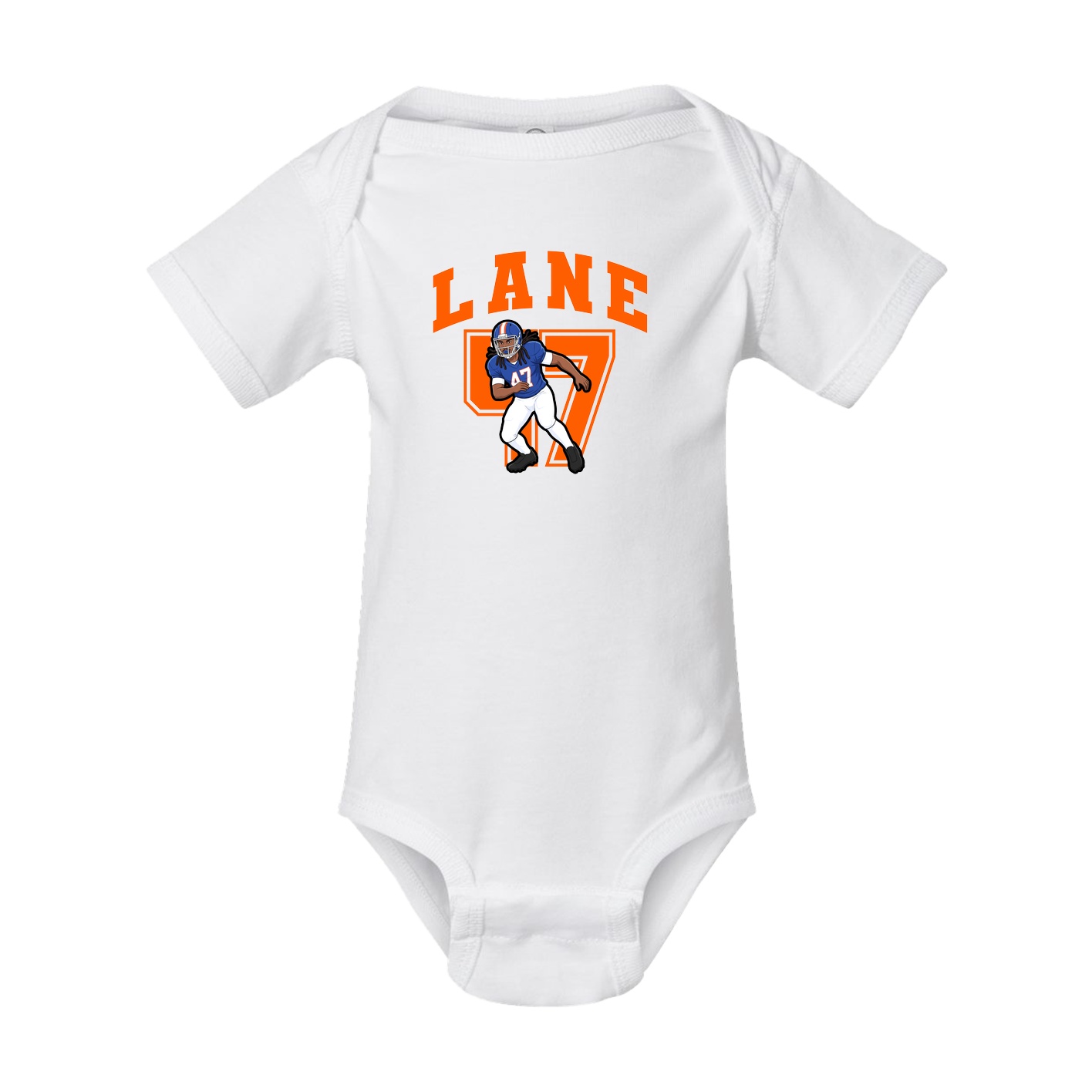 Baby Onesie — Number in White