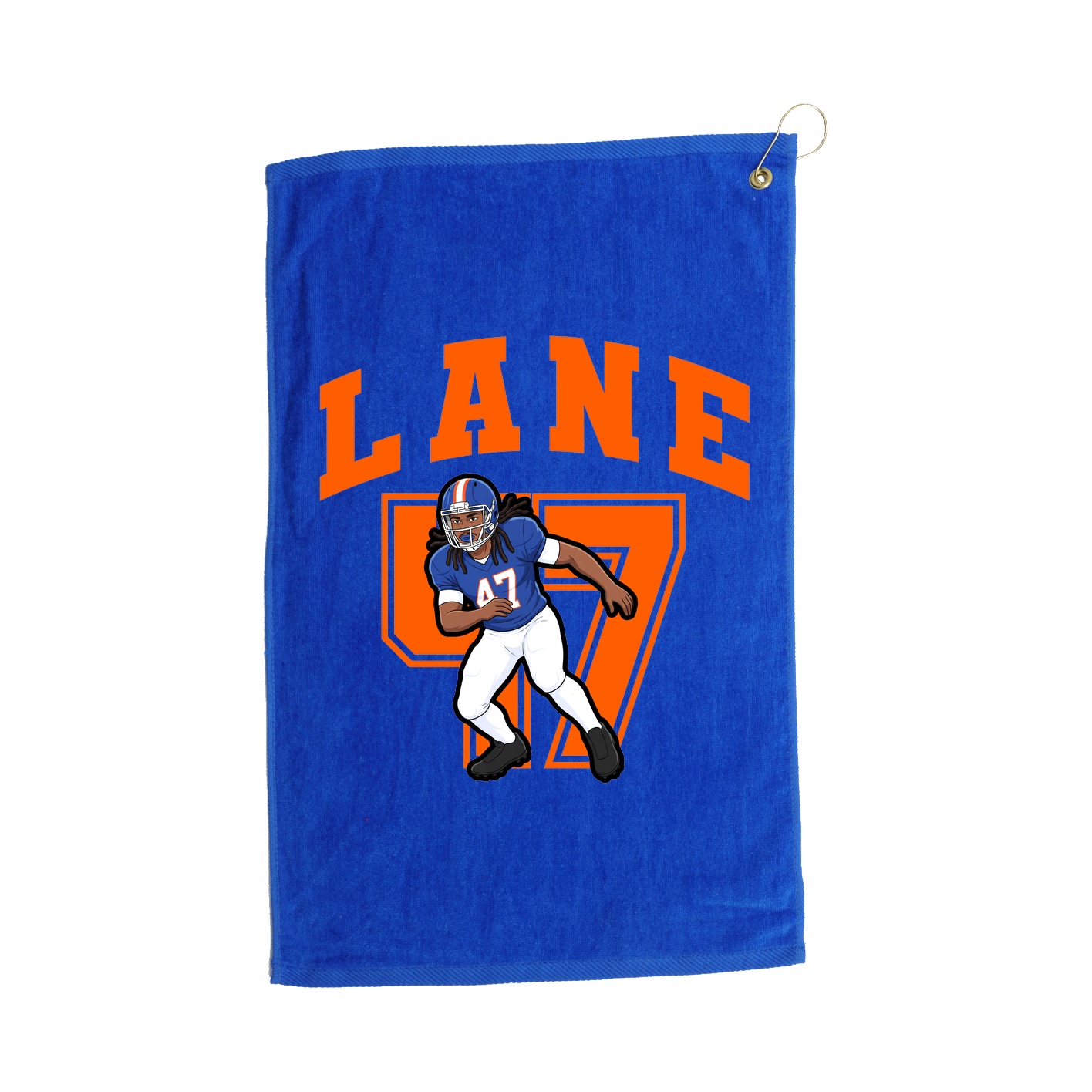 Golf Towel — Number in Royal