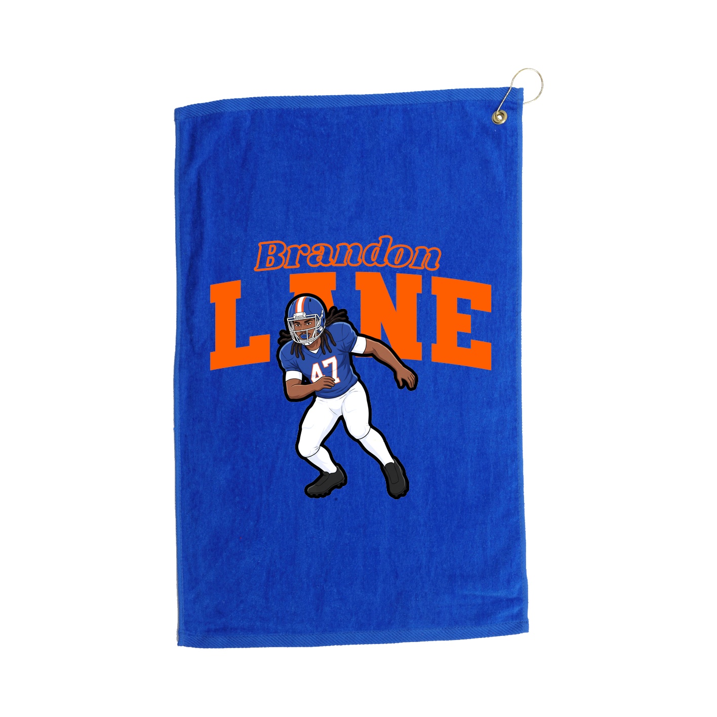 Golf Towel — Name Arch in Royal