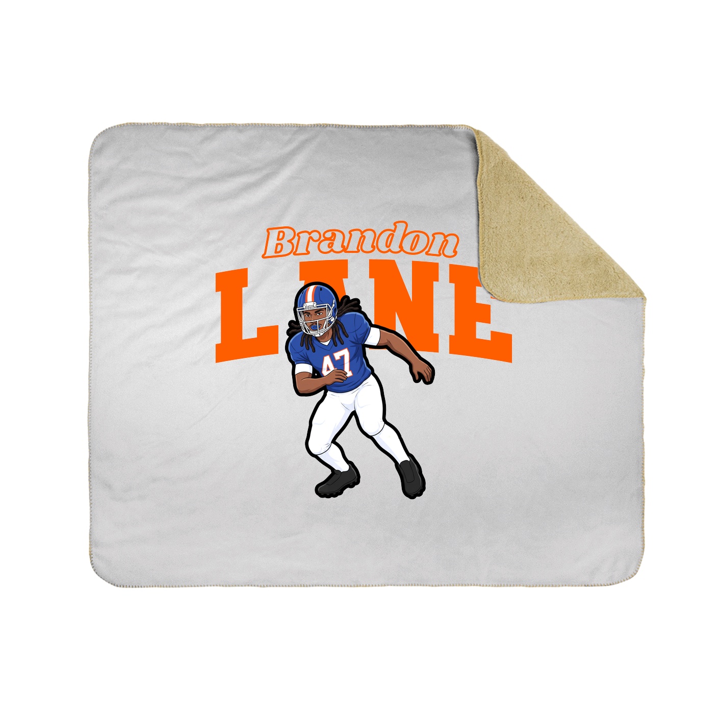 Throw Blanket — Name Arch in White