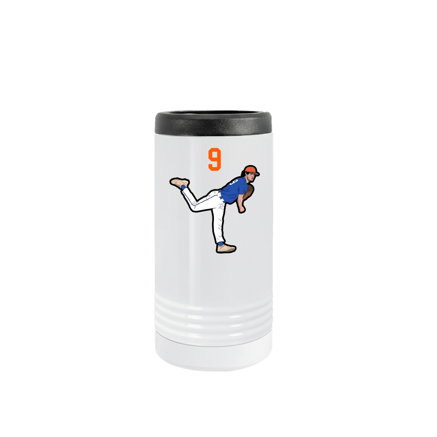Slim Beverage Holder — Number Top in White