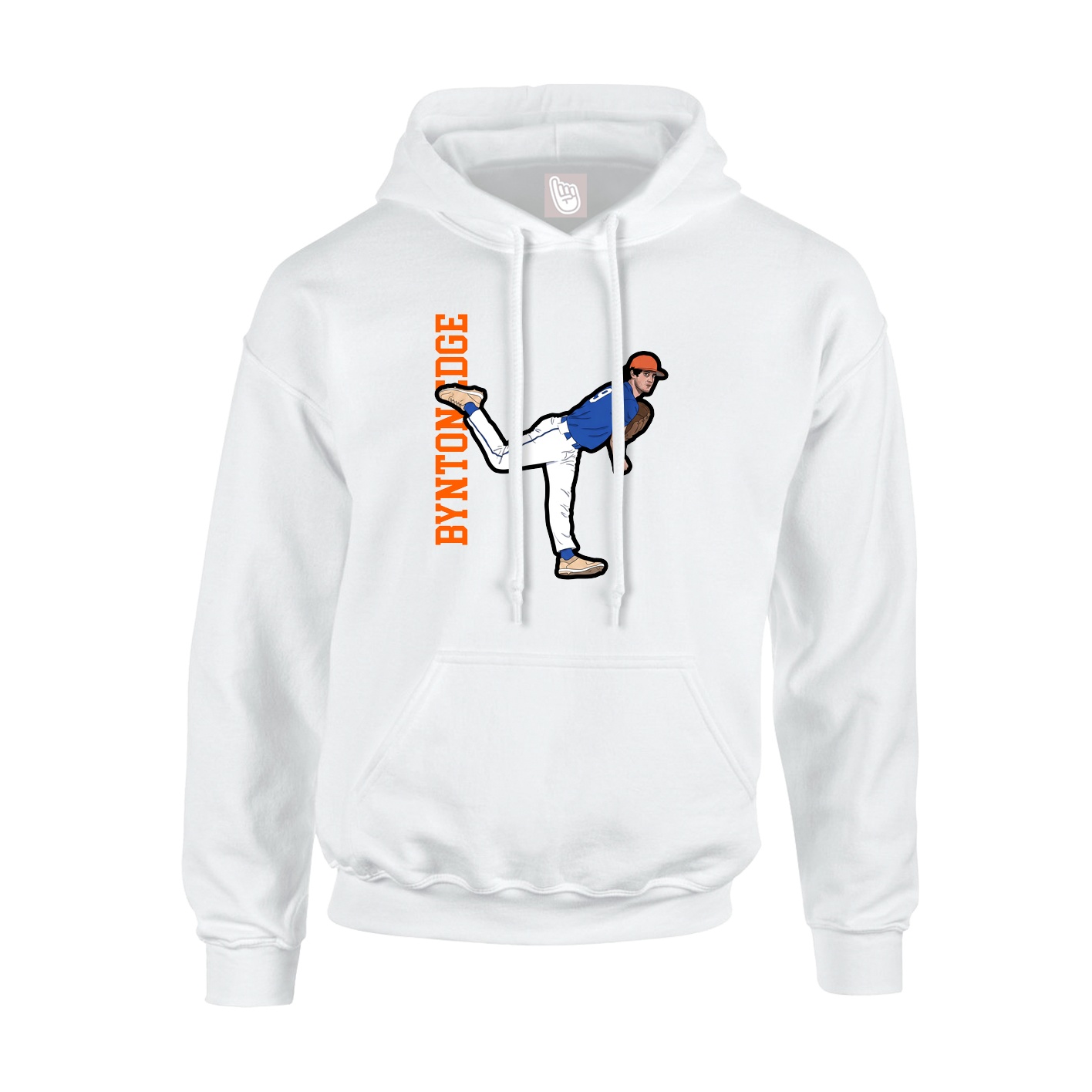 Hoodie — Name Vertical in White