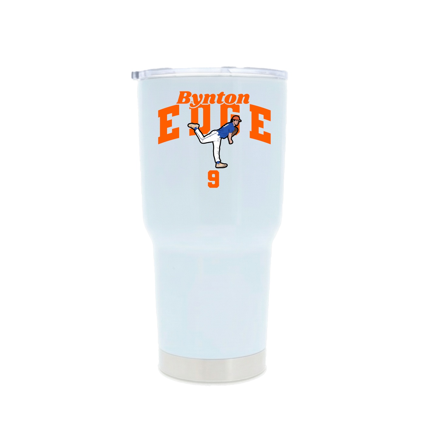 30oz Stainless Steel Tumbler — Signature Arch in White