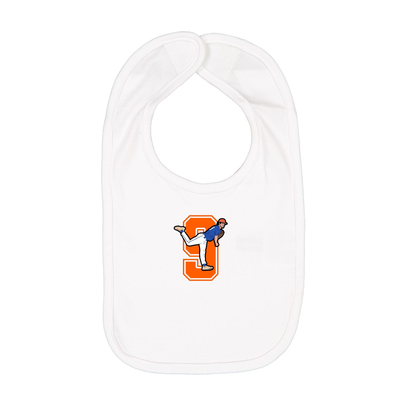 Infant Bib — Number in White