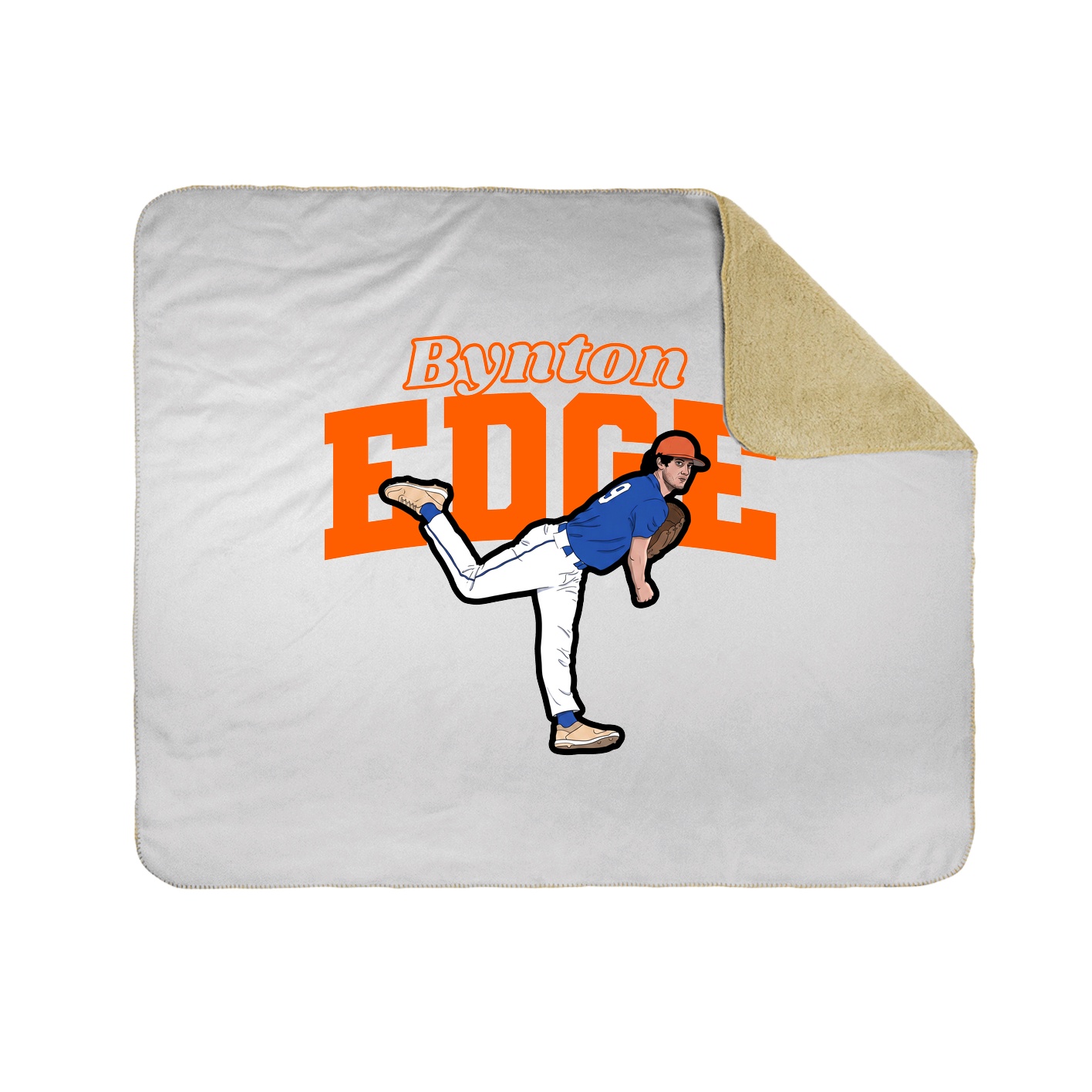 Throw Blanket — Name Arch in White