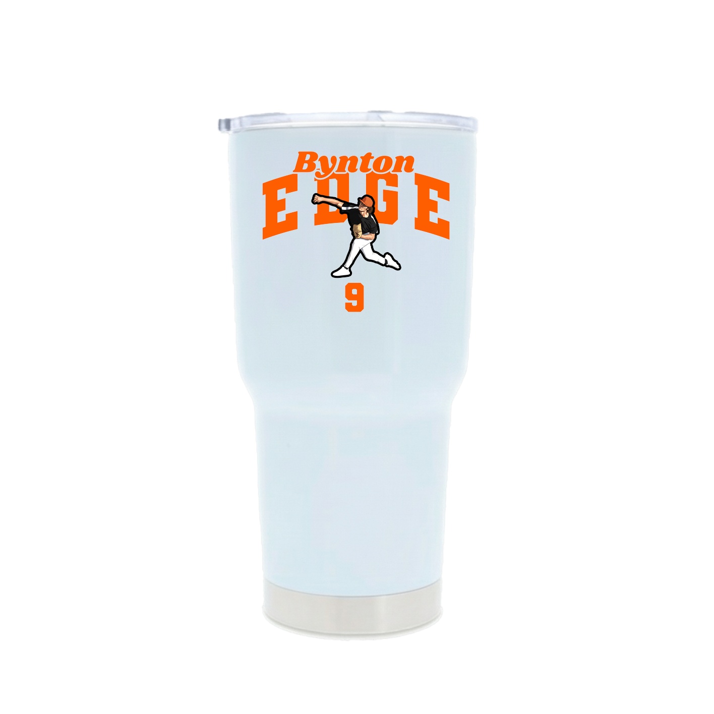 30oz Stainless Steel Tumbler — Signature Arch in White