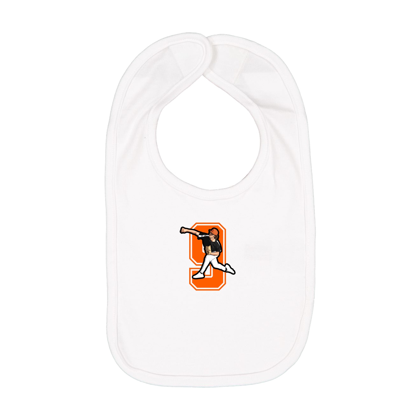 Infant Bib — Number in White