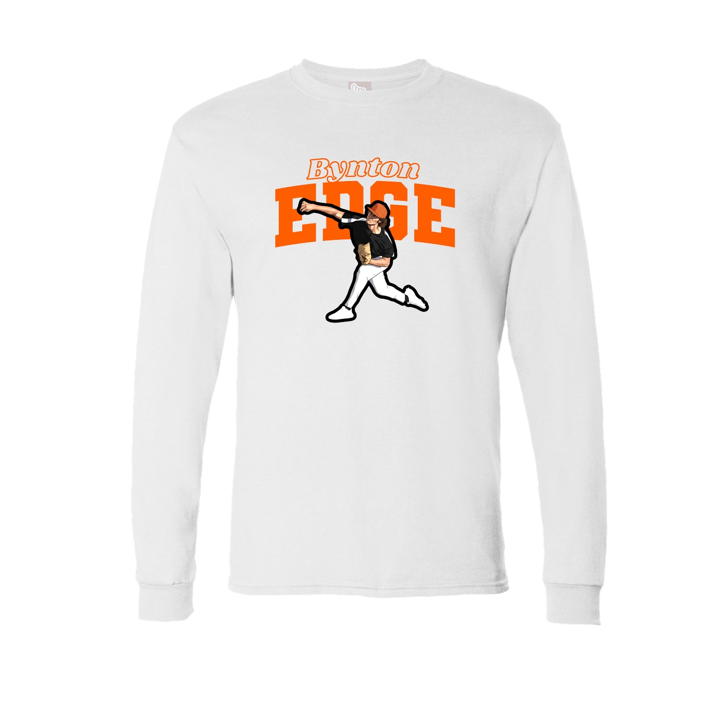 Long Sleeve Tee — Name Arch in White