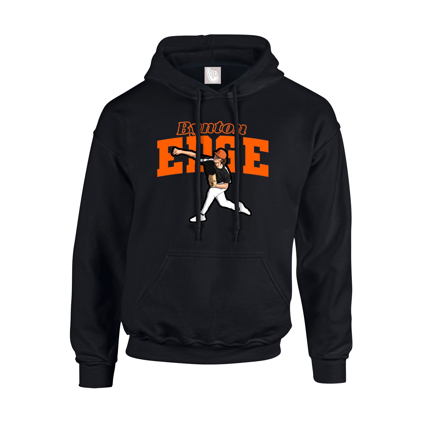 Youth Hoodie — Name Arch in Black