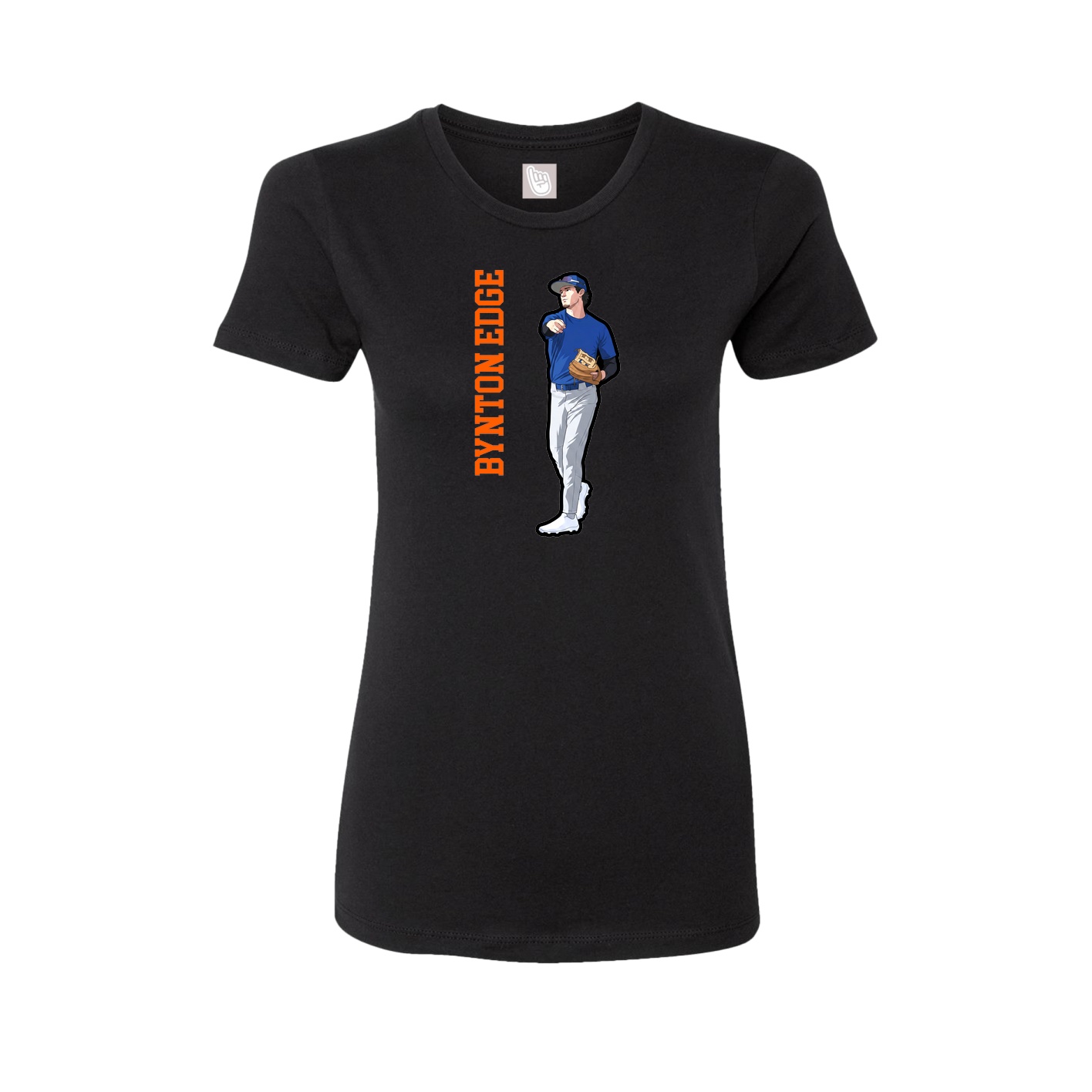 Womens Tee — Name Vertical in Black