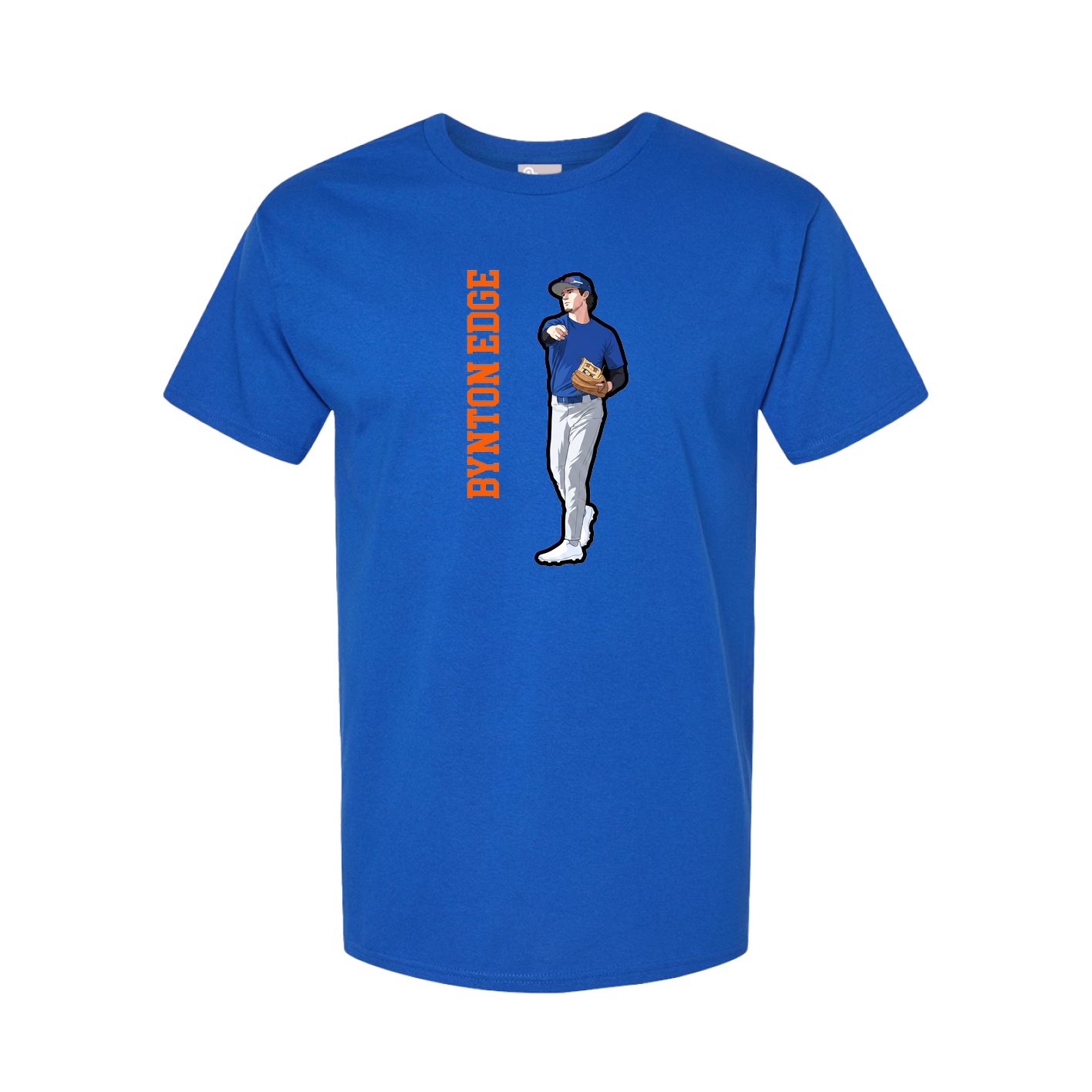 Youth Tee — Name Vertical in Royal