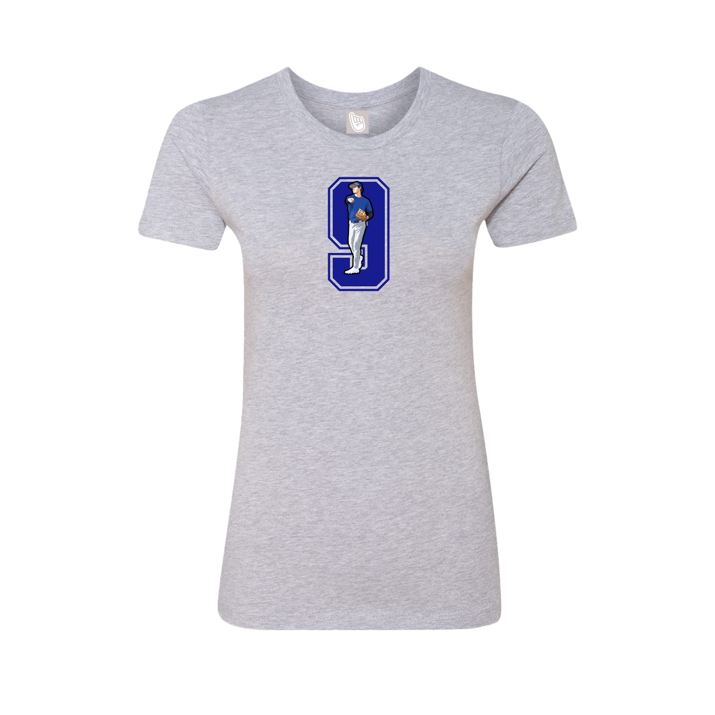 Fitted Women's Tee — Number in Grey