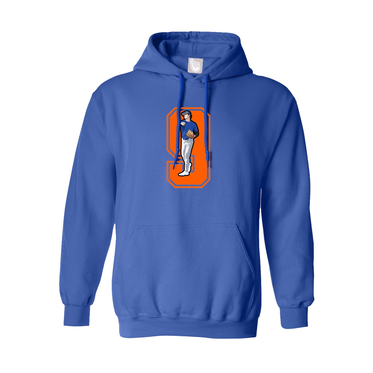 Hoodie — Number in Royal