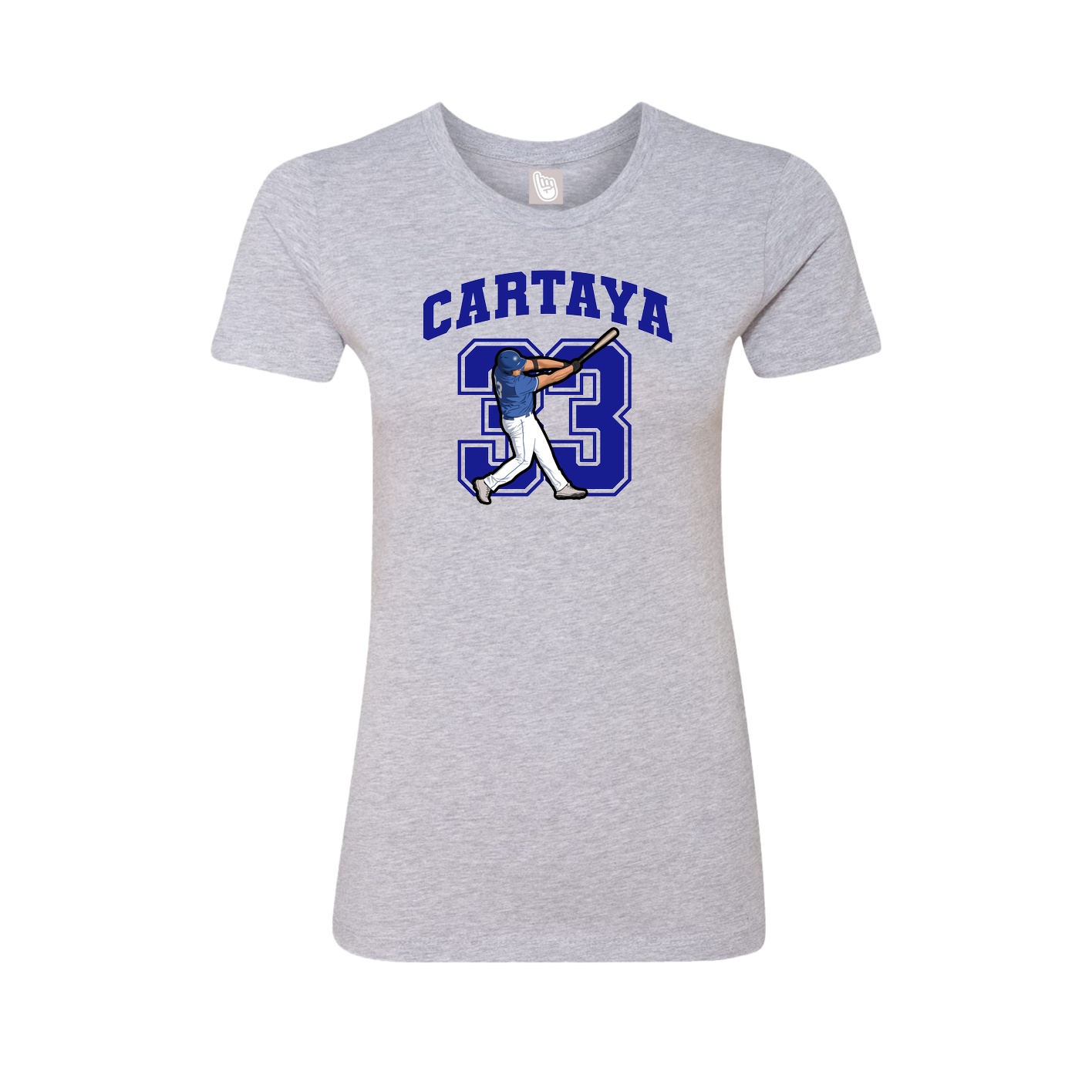 Fitted Women's Tee — Number in Grey