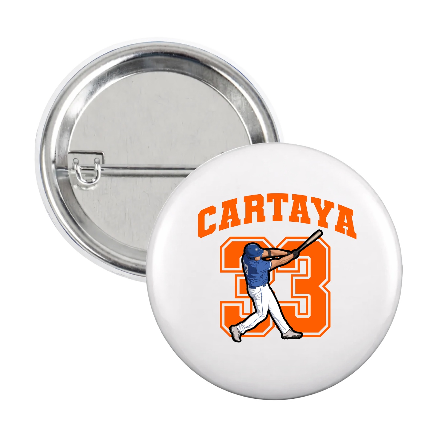 Game Day Button — Number in White