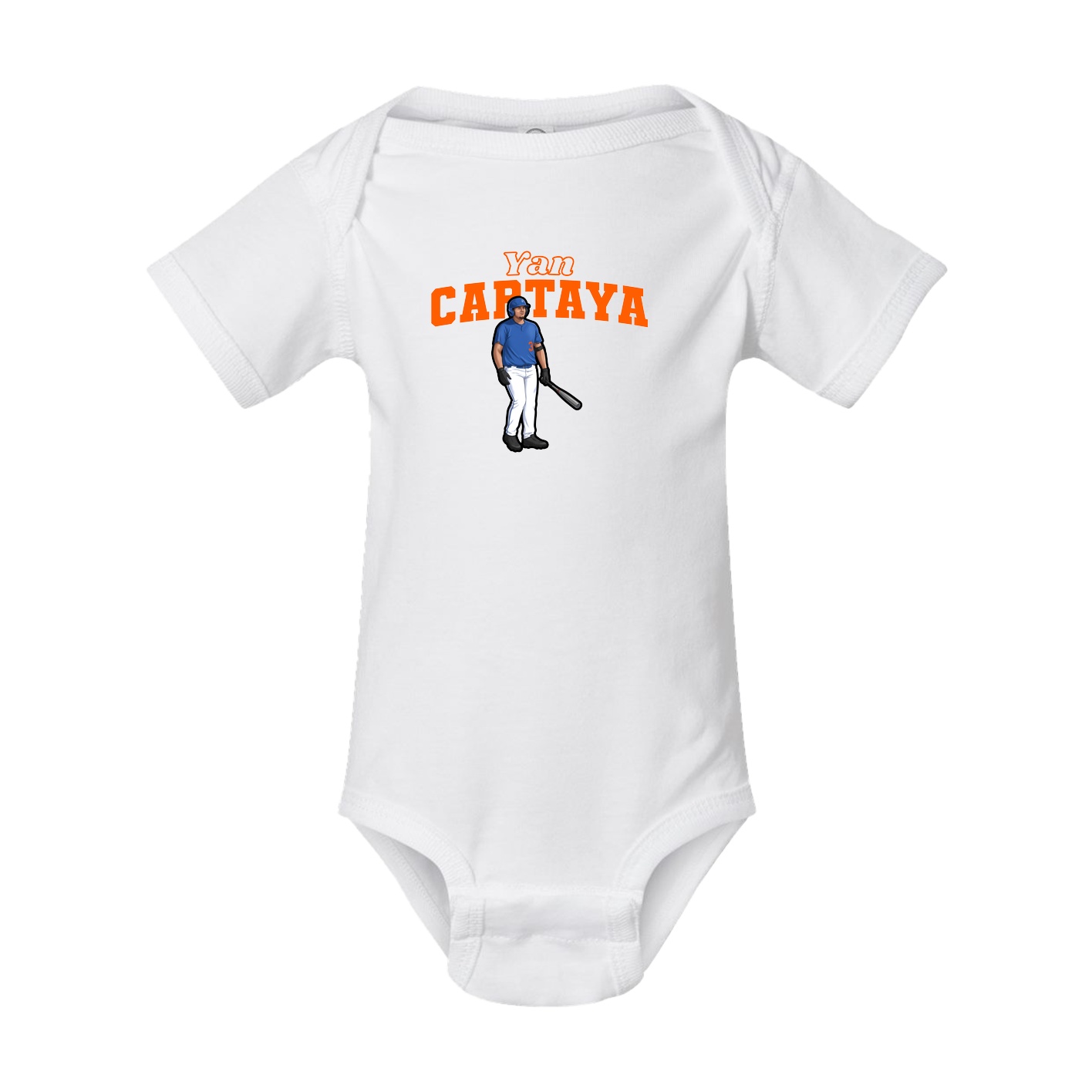 Baby Onesie — Name Arch in White
