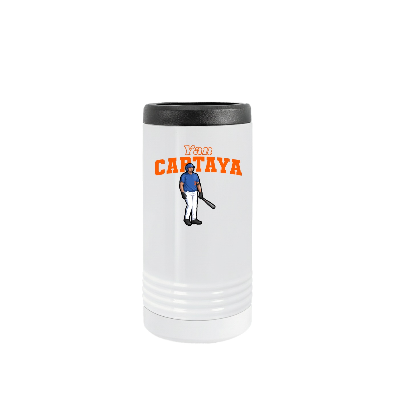 Slim Beverage Holder — Name Arch in White