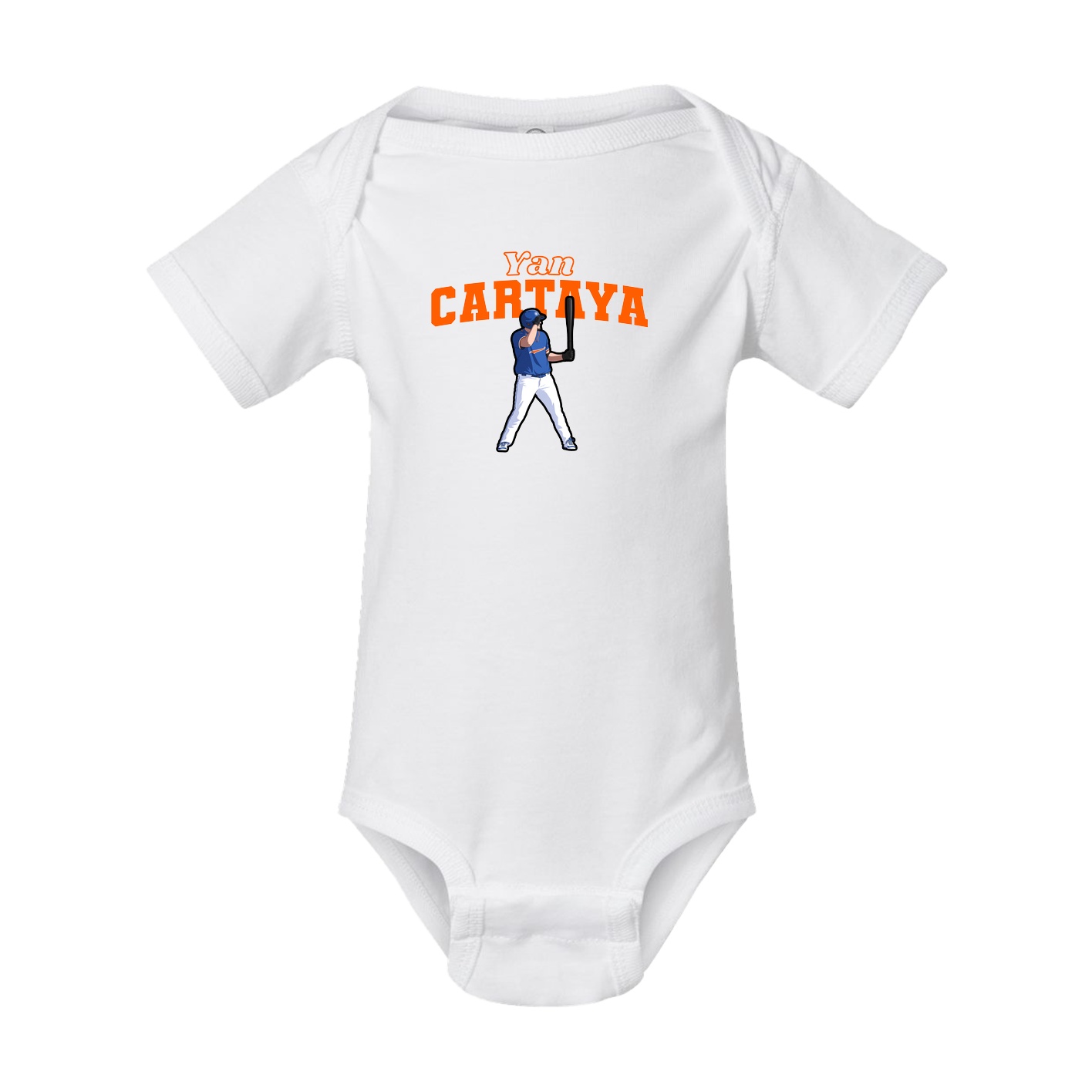 Baby Onesie — Name Arch in White