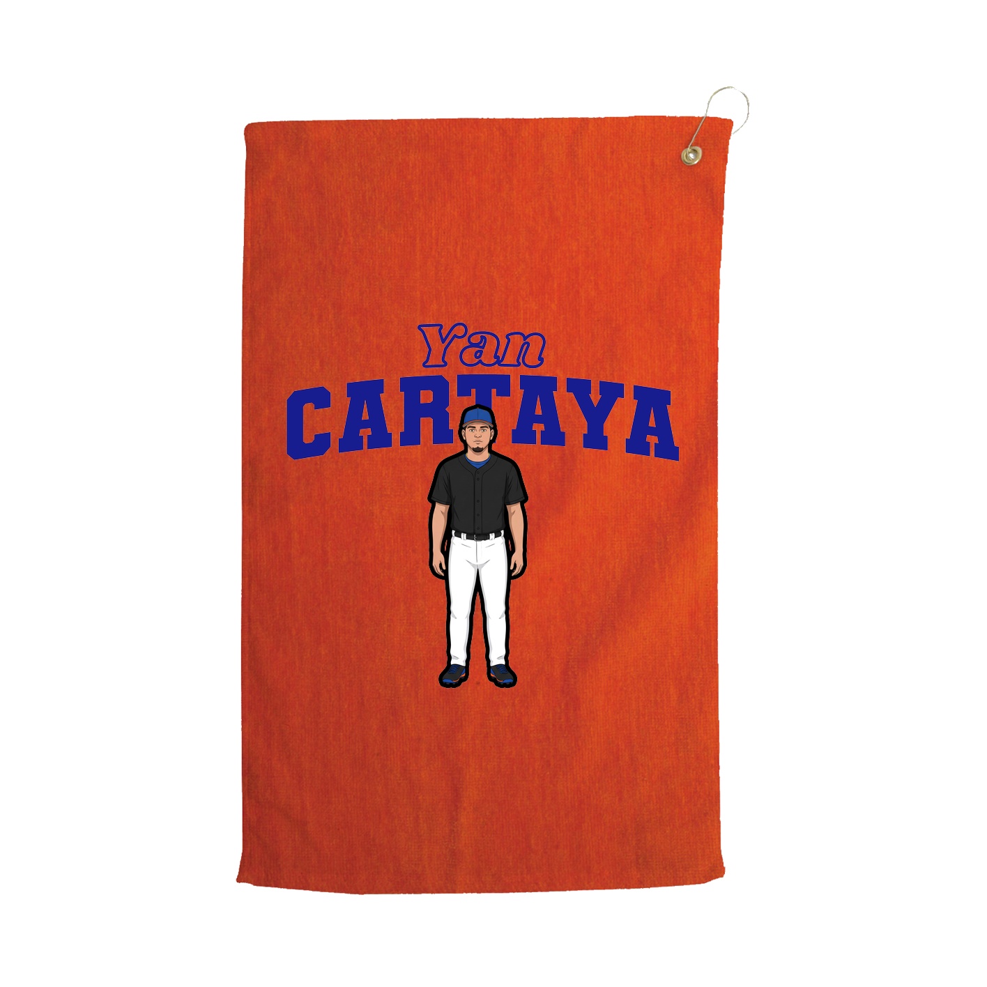 Golf Towel — Name Arch in Orange
