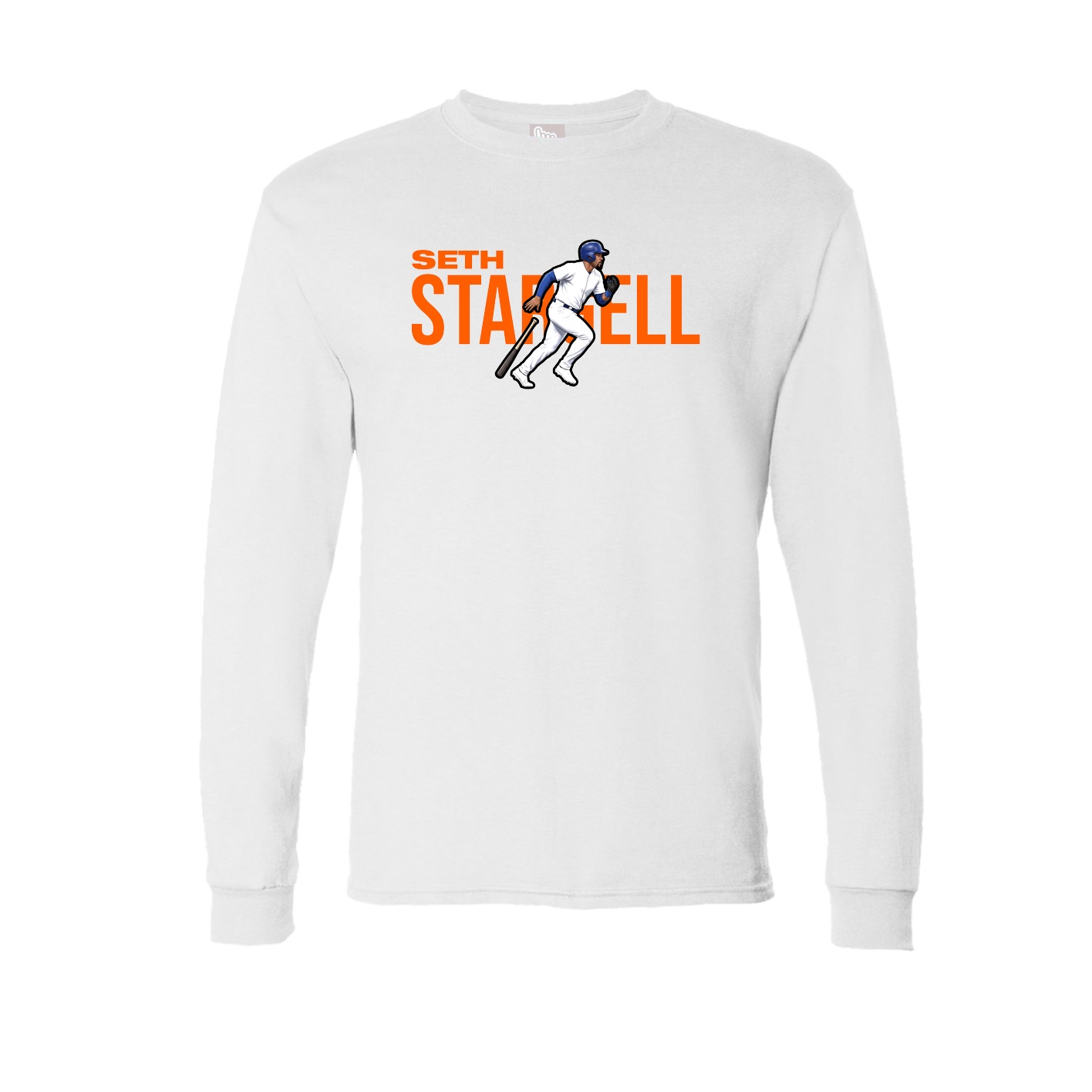 Long Sleeve Tee — Player Name in White