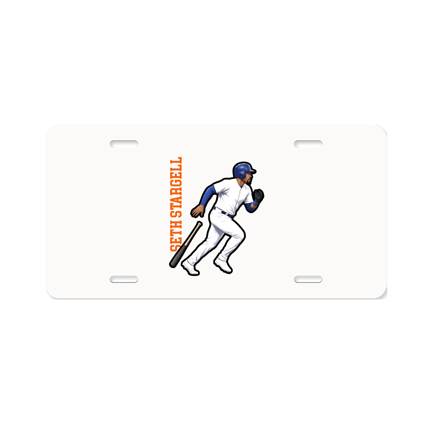 License Plate — Name Vertical in Classic