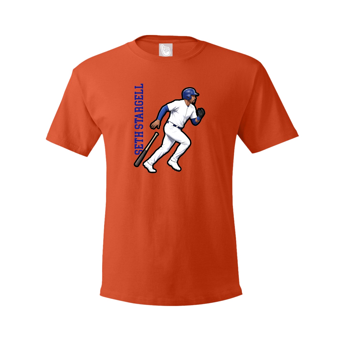 Youth Tee — Name Vertical in Orange