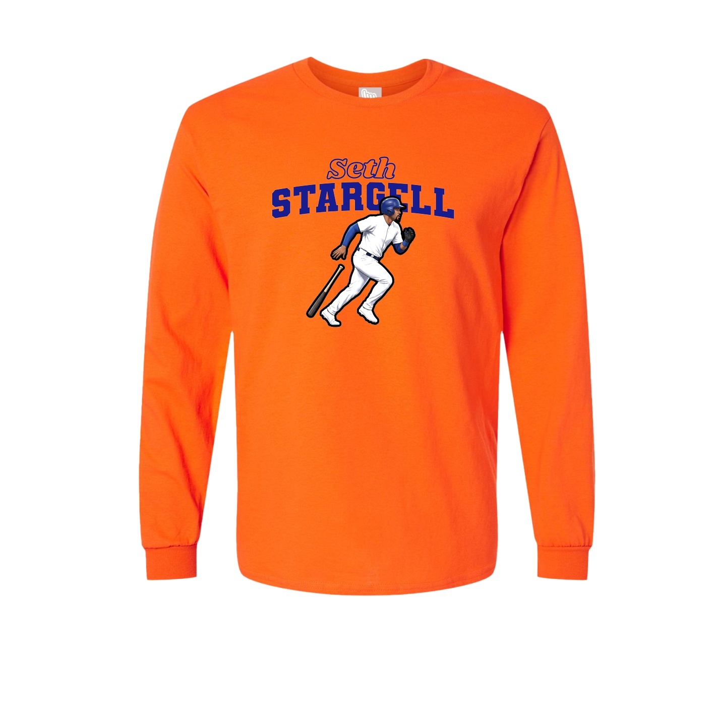 Long Sleeve Tee — Name Arch in Orange