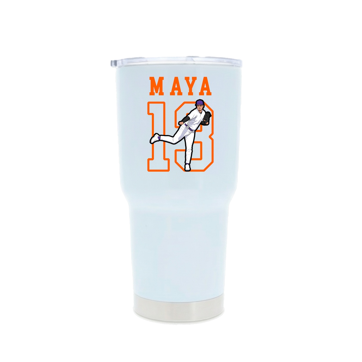 30oz Stainless Steel Tumbler — Shirsey in White