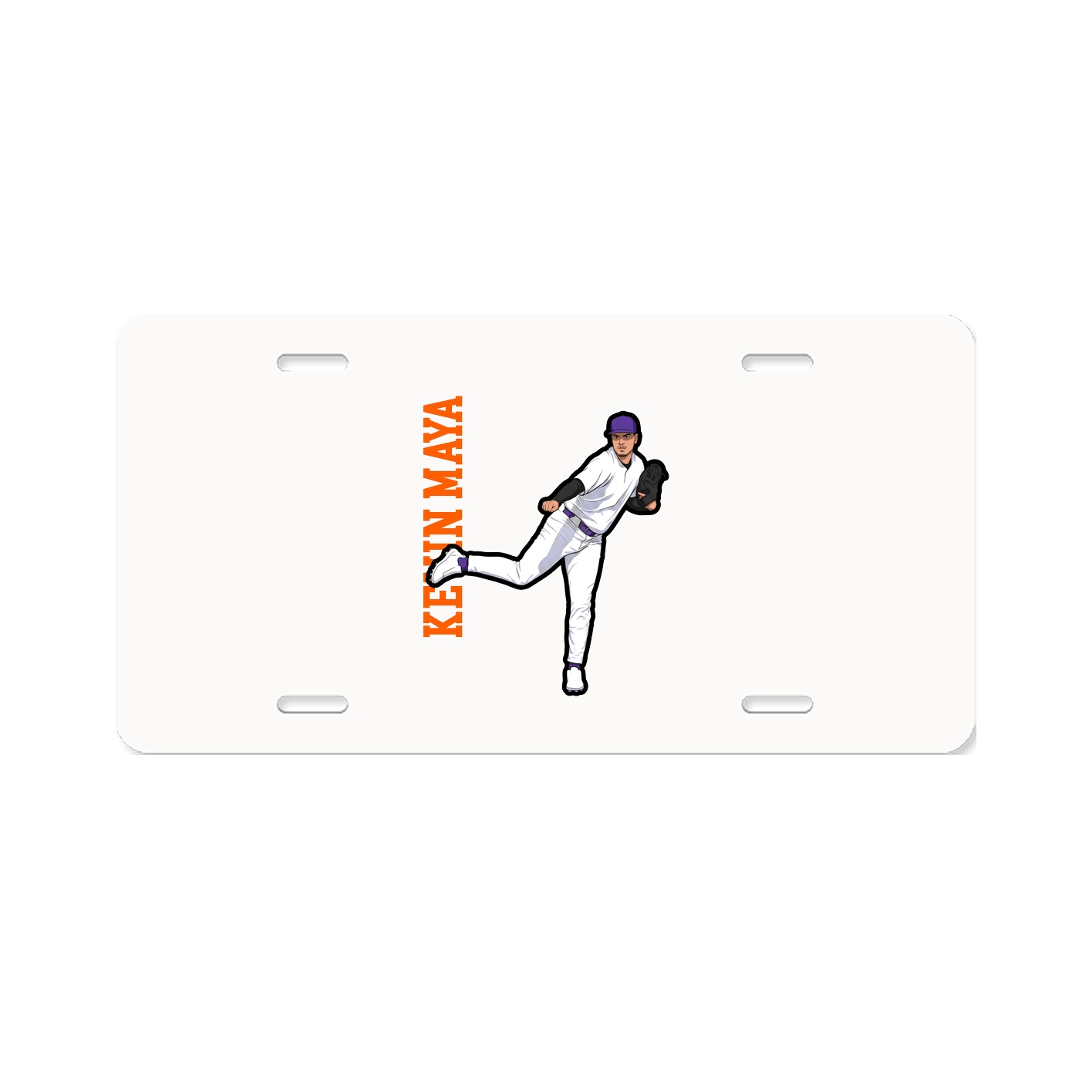 License Plate — Name Vertical in Classic