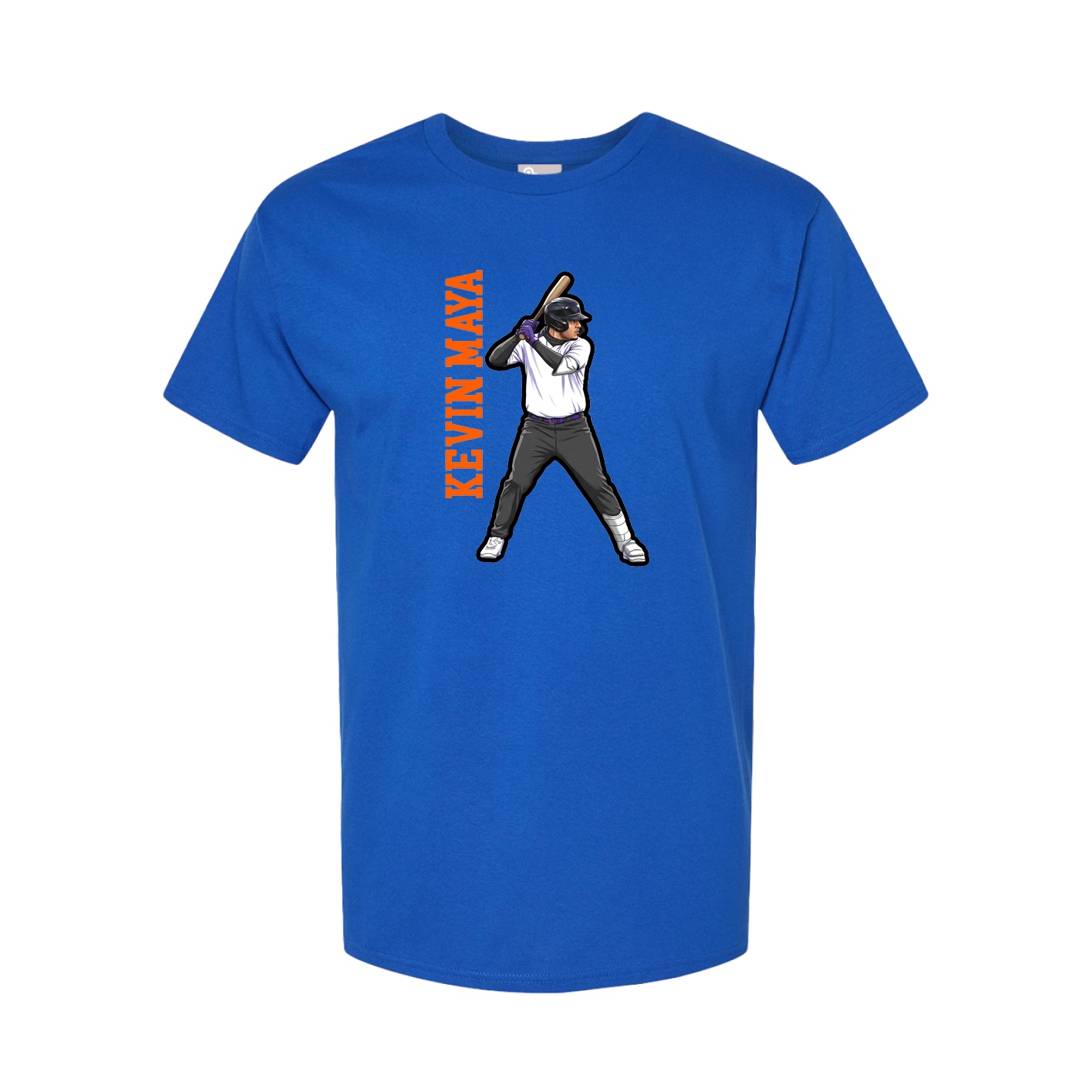 Youth Tee — Name Vertical in Royal