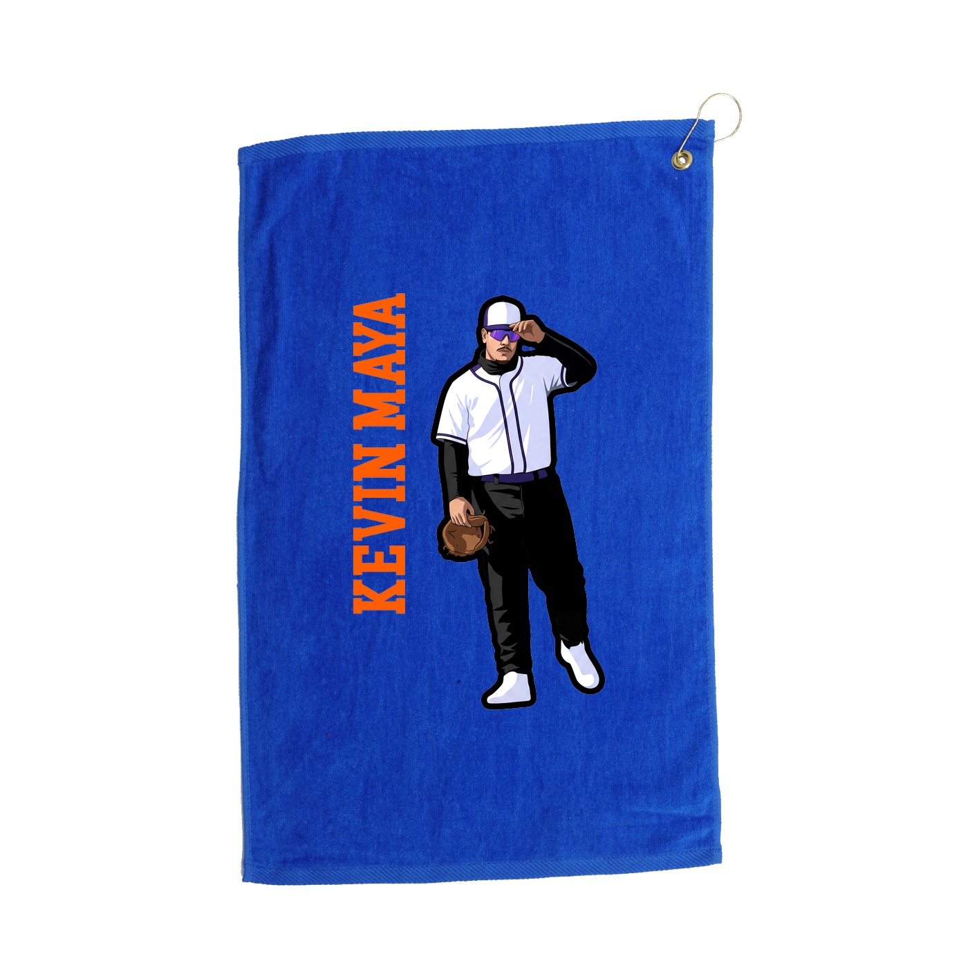 Golf Towel — Name Vertical in Royal