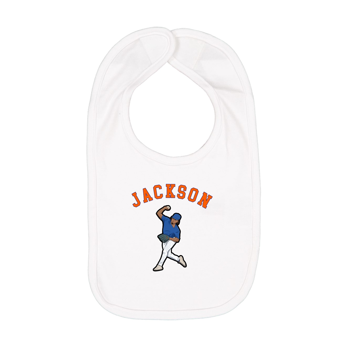 Infant Bib — Shirsey Arch in White