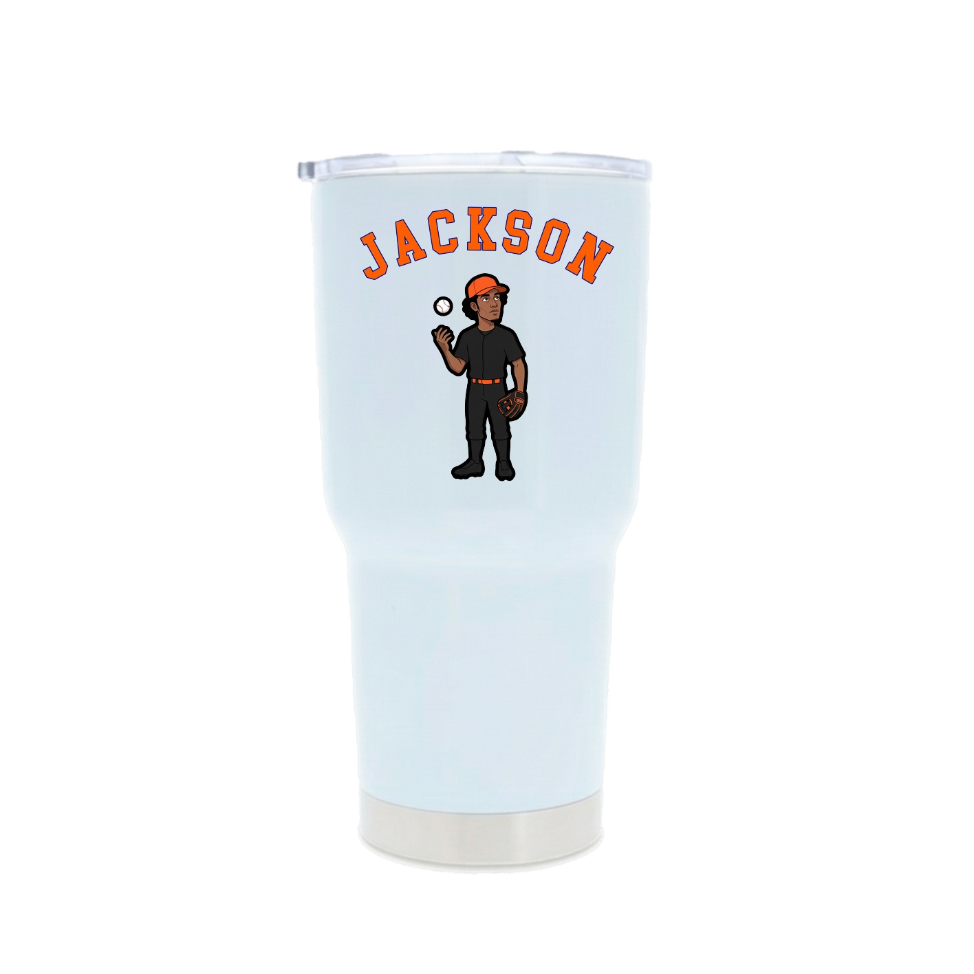 30oz Stainless Steel Tumbler — Shirsey Arch in White