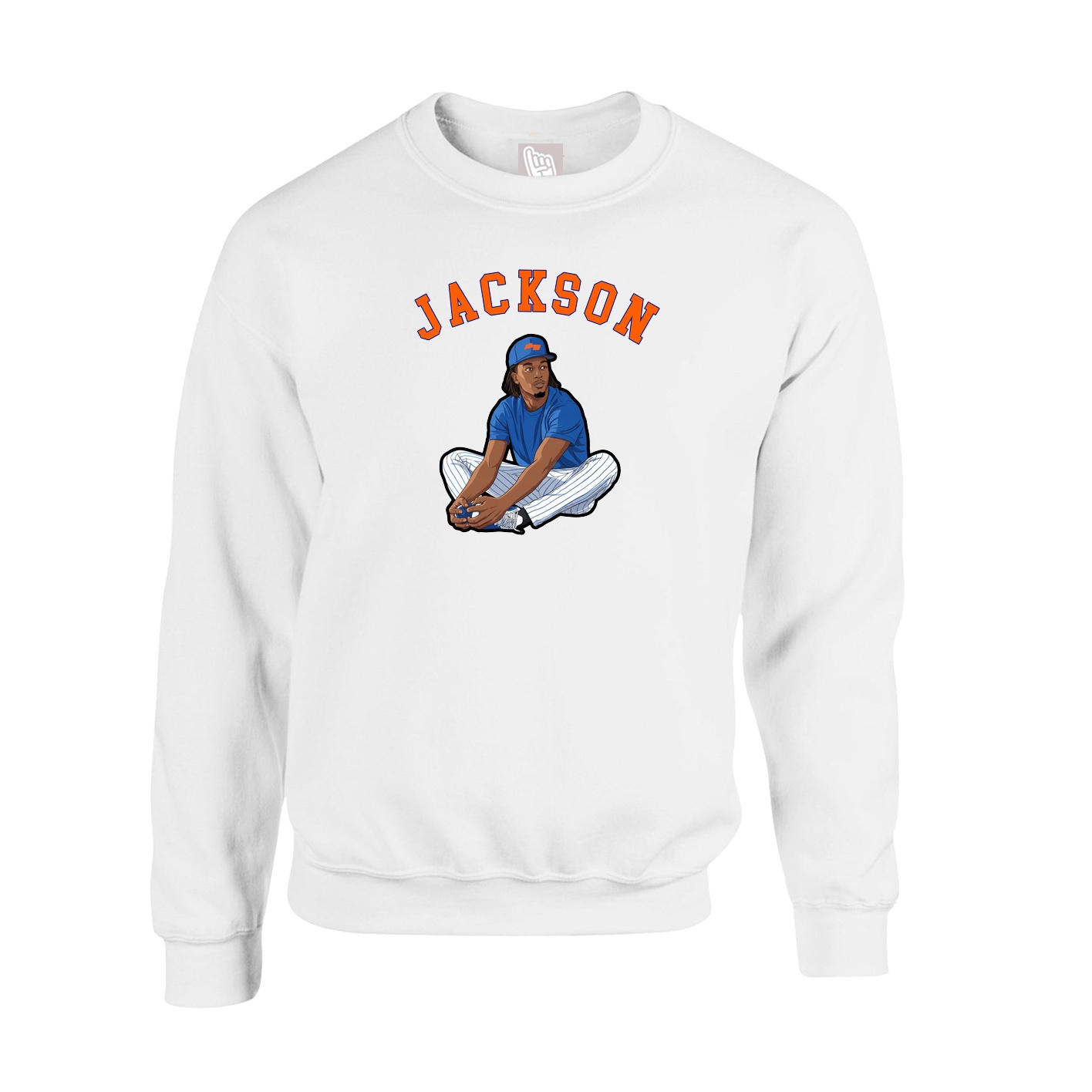 Fleece Crew — Shirsey Arch in White
