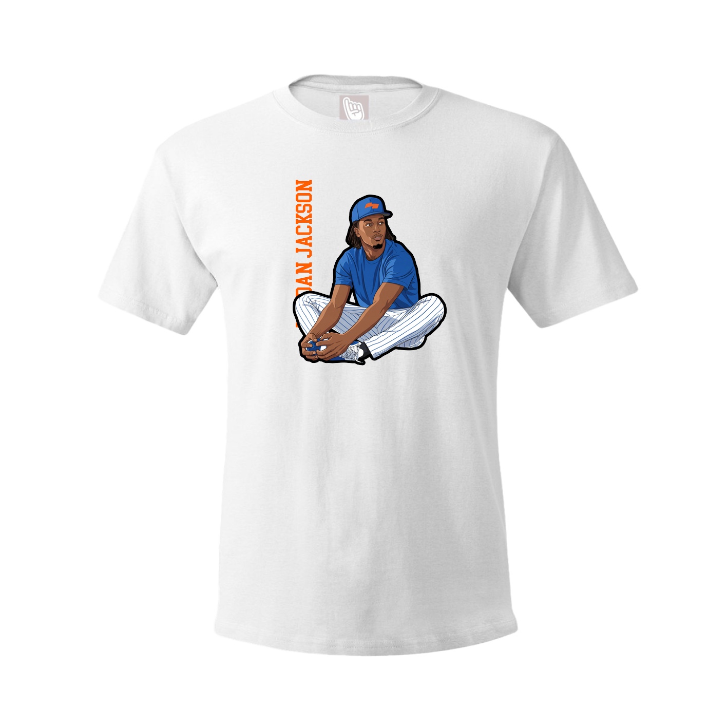 Tee — Name Vertical in White