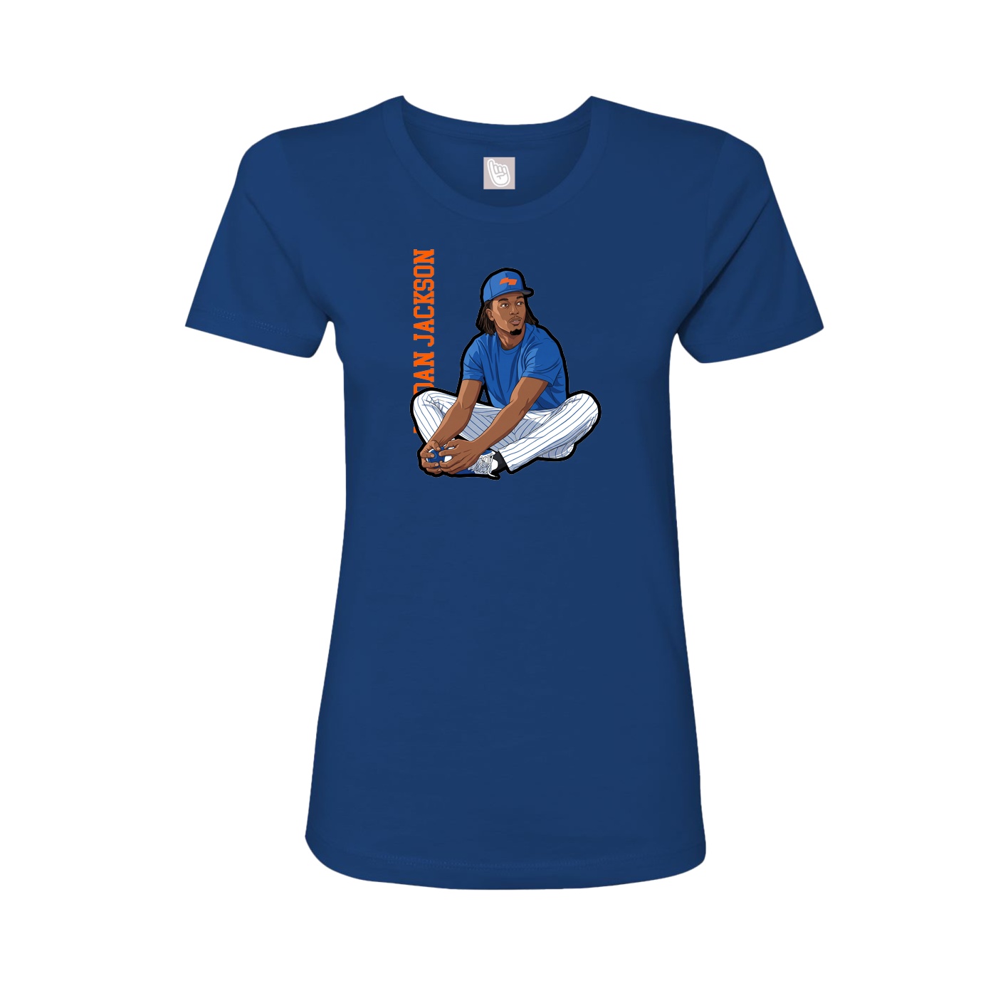 Womens Tee — Name Vertical in Royal