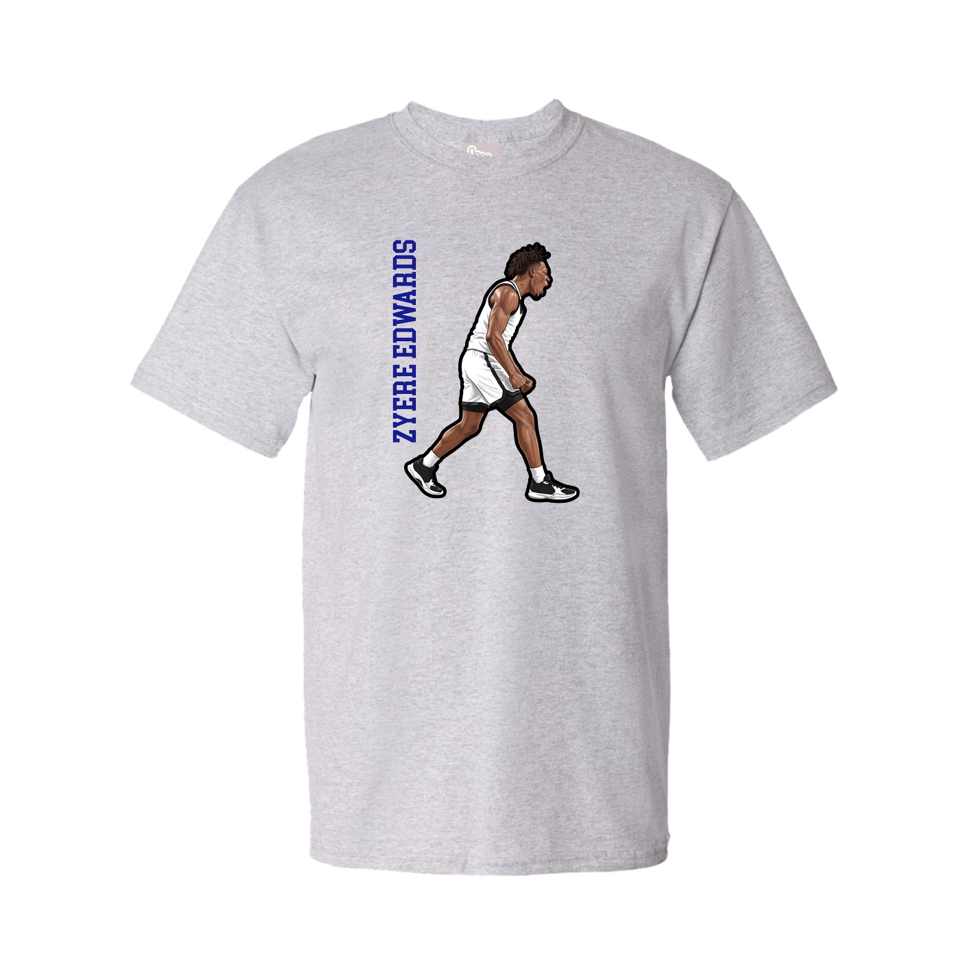 Tee — Name Vertical in Grey