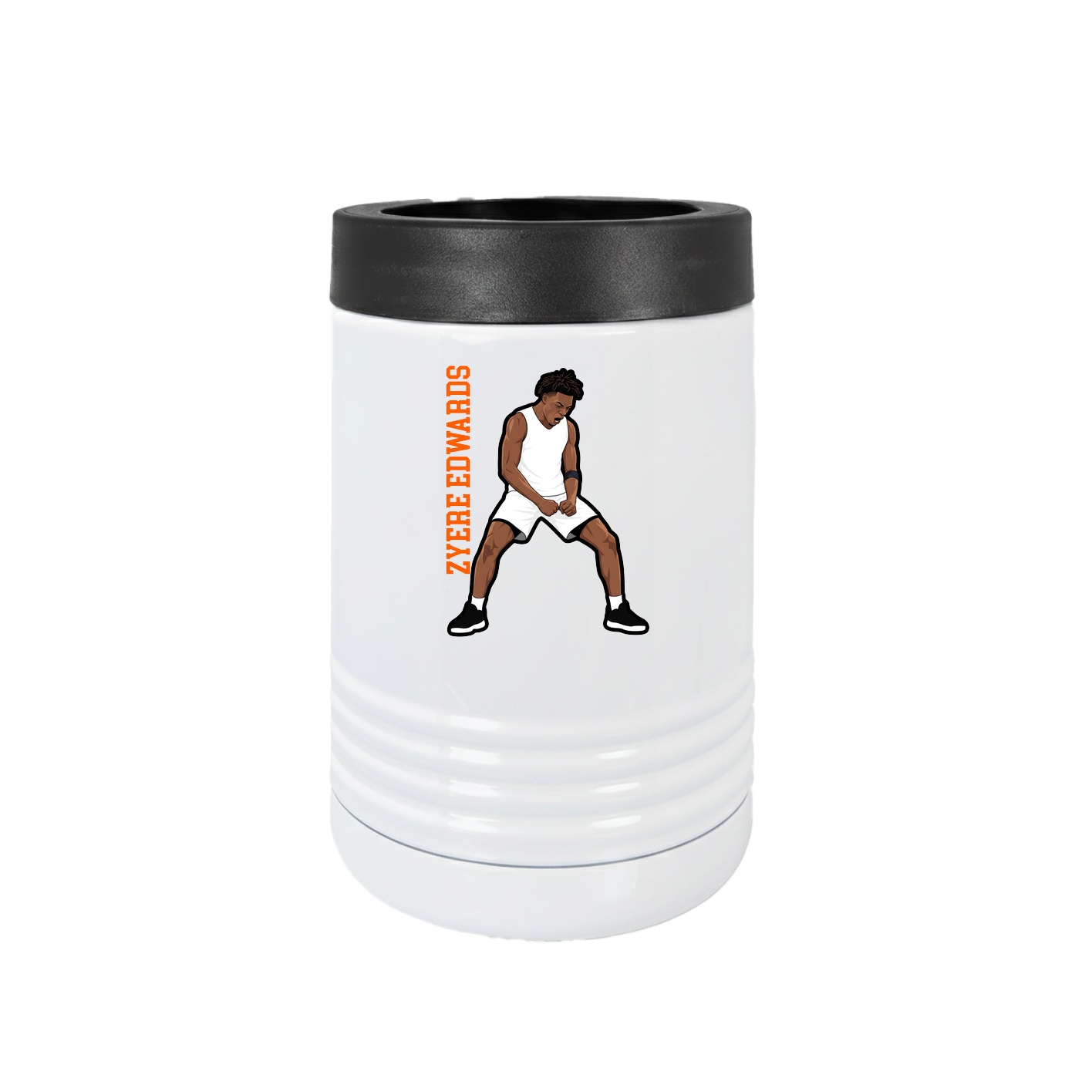 Beverage Holder — Name Vertical in White