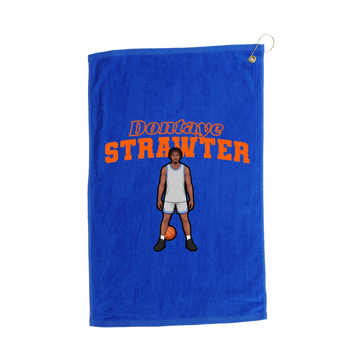 Golf Towel — Name Arch in Royal