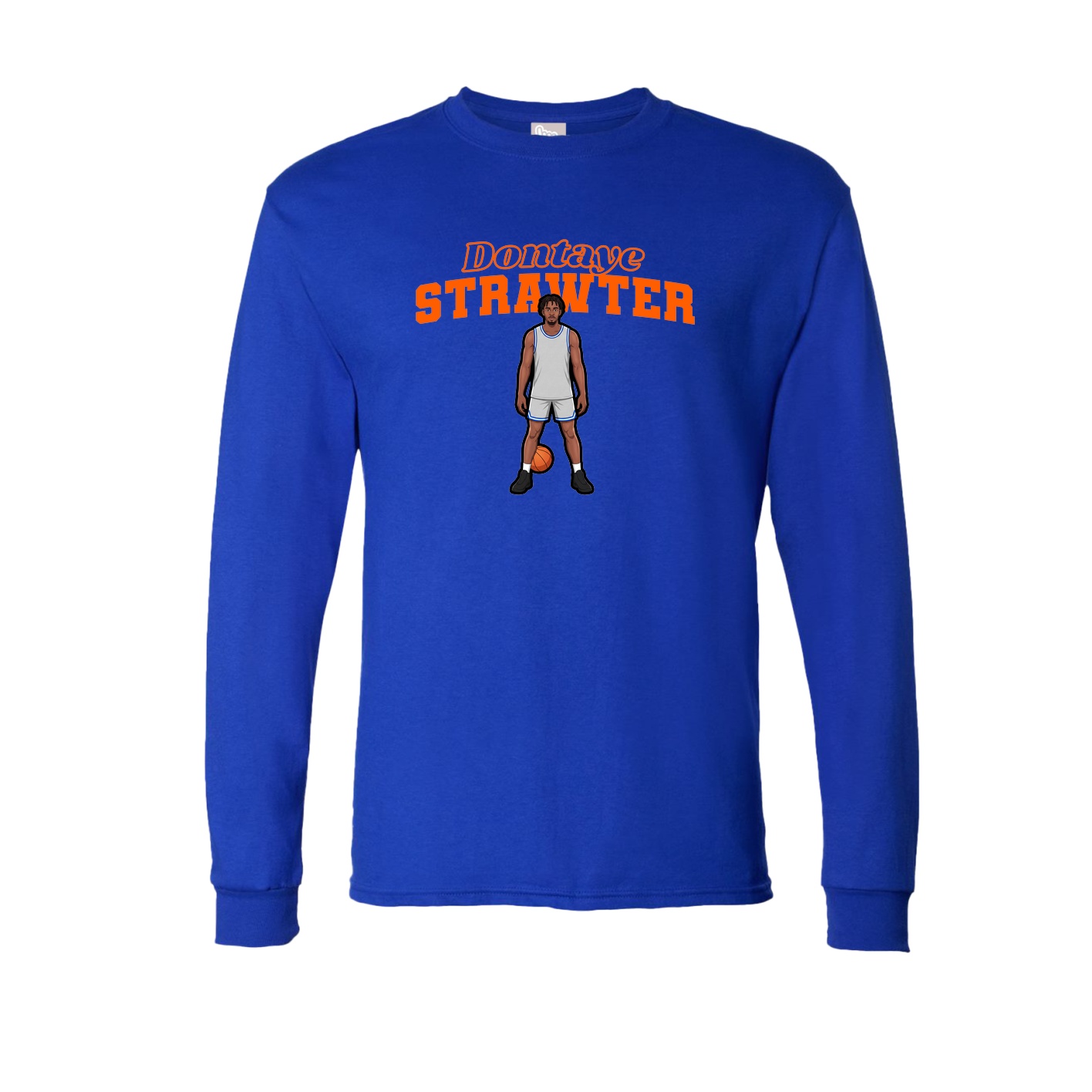 Long Sleeve Tee — Name Arch in Royal