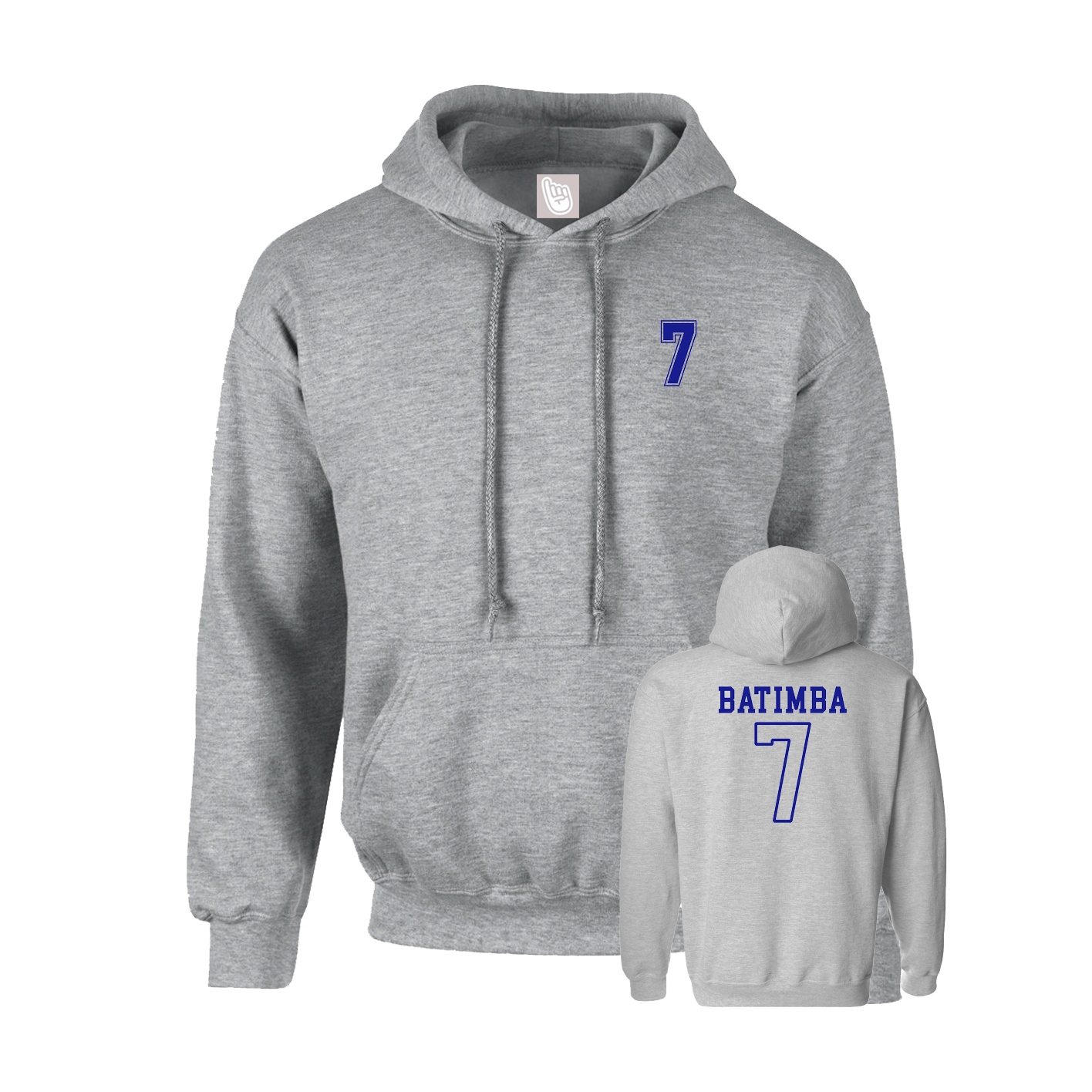 Hoodie — Chest Back in Grey