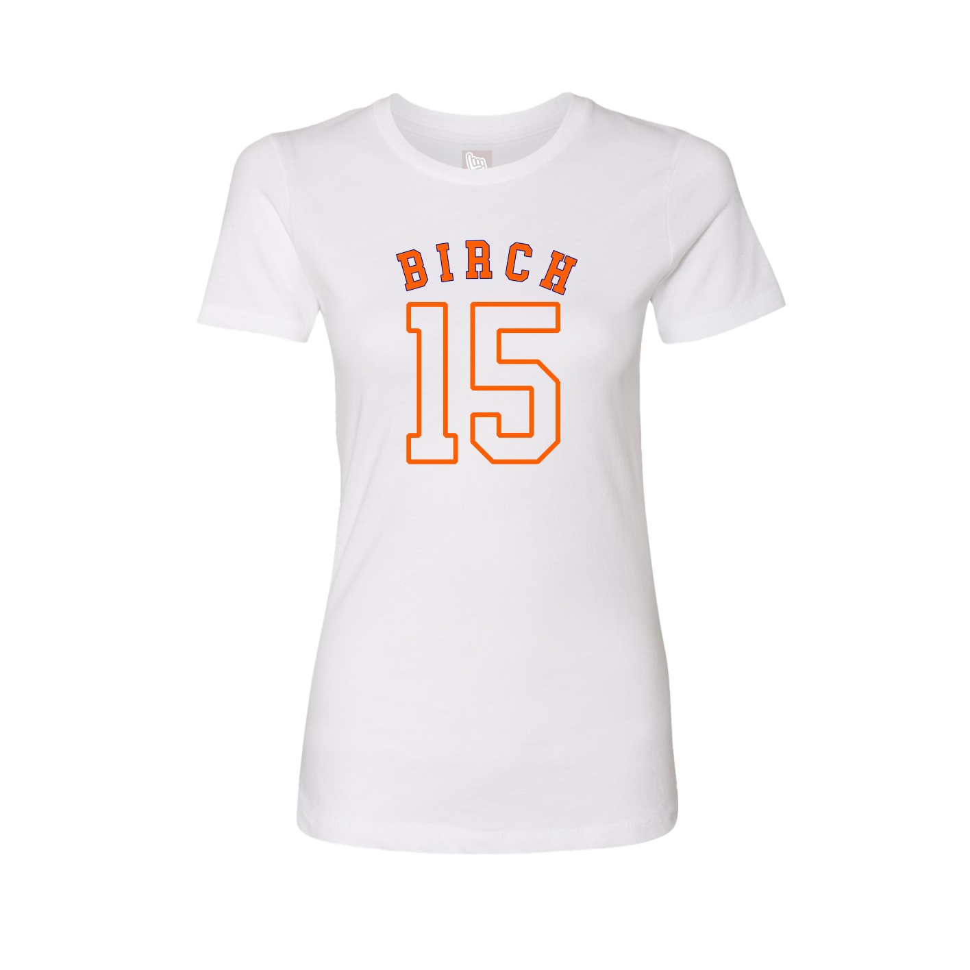 Fitted Women's Tee — Shirsey Arch in White