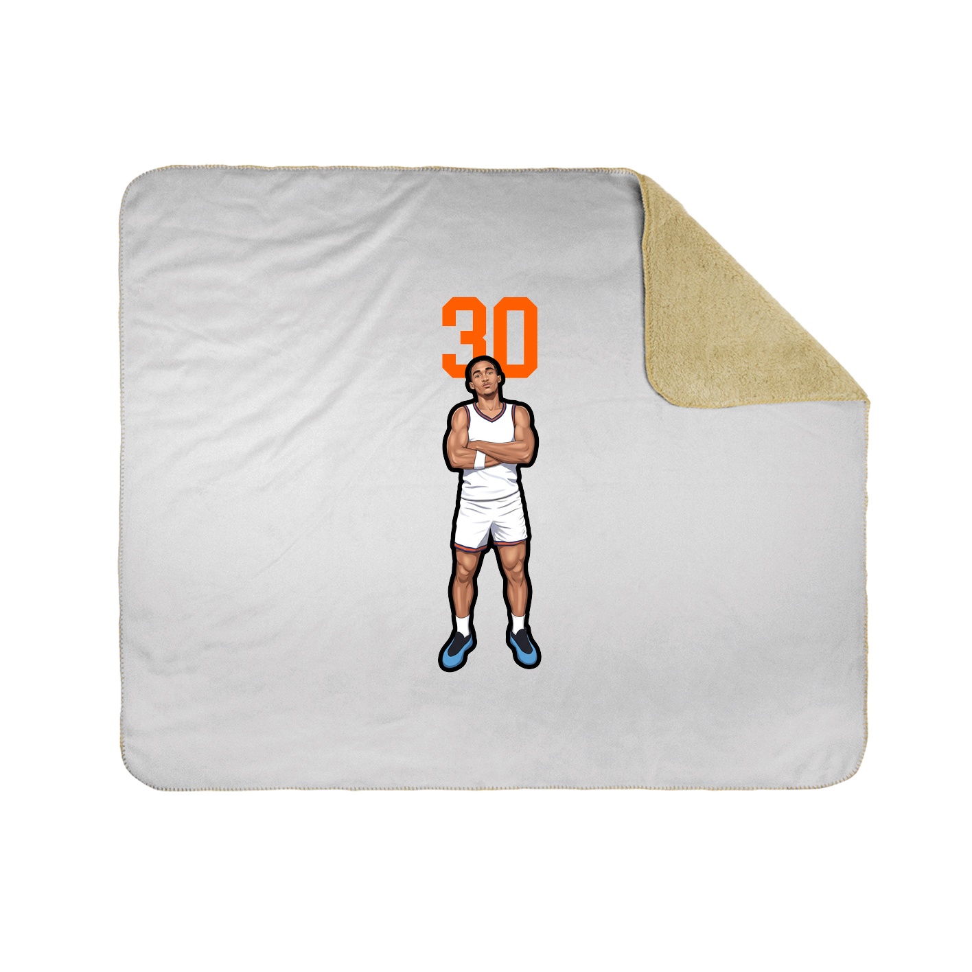 Throw Blanket — Number Top in White