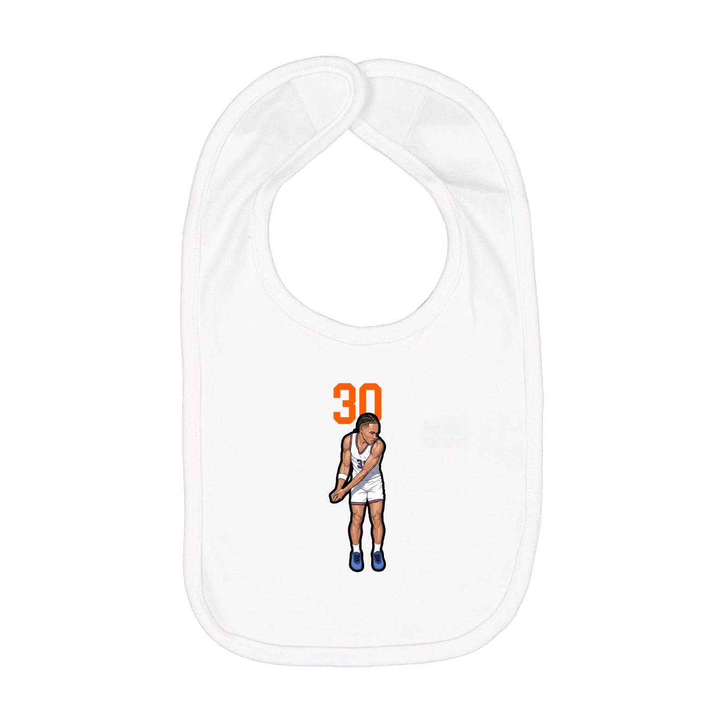 Infant Bib — Number Top in White
