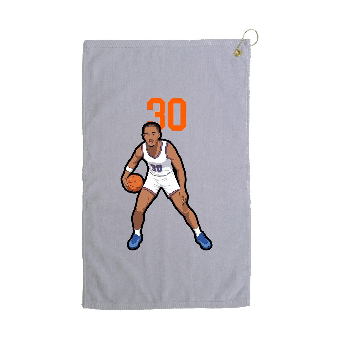 Golf Towel — Number Top in Grey