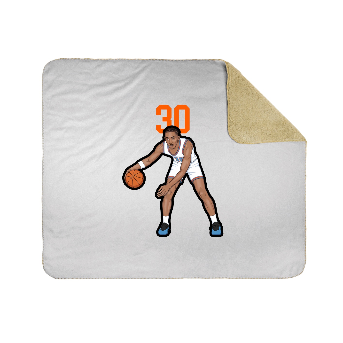 Throw Blanket — Number Top in White